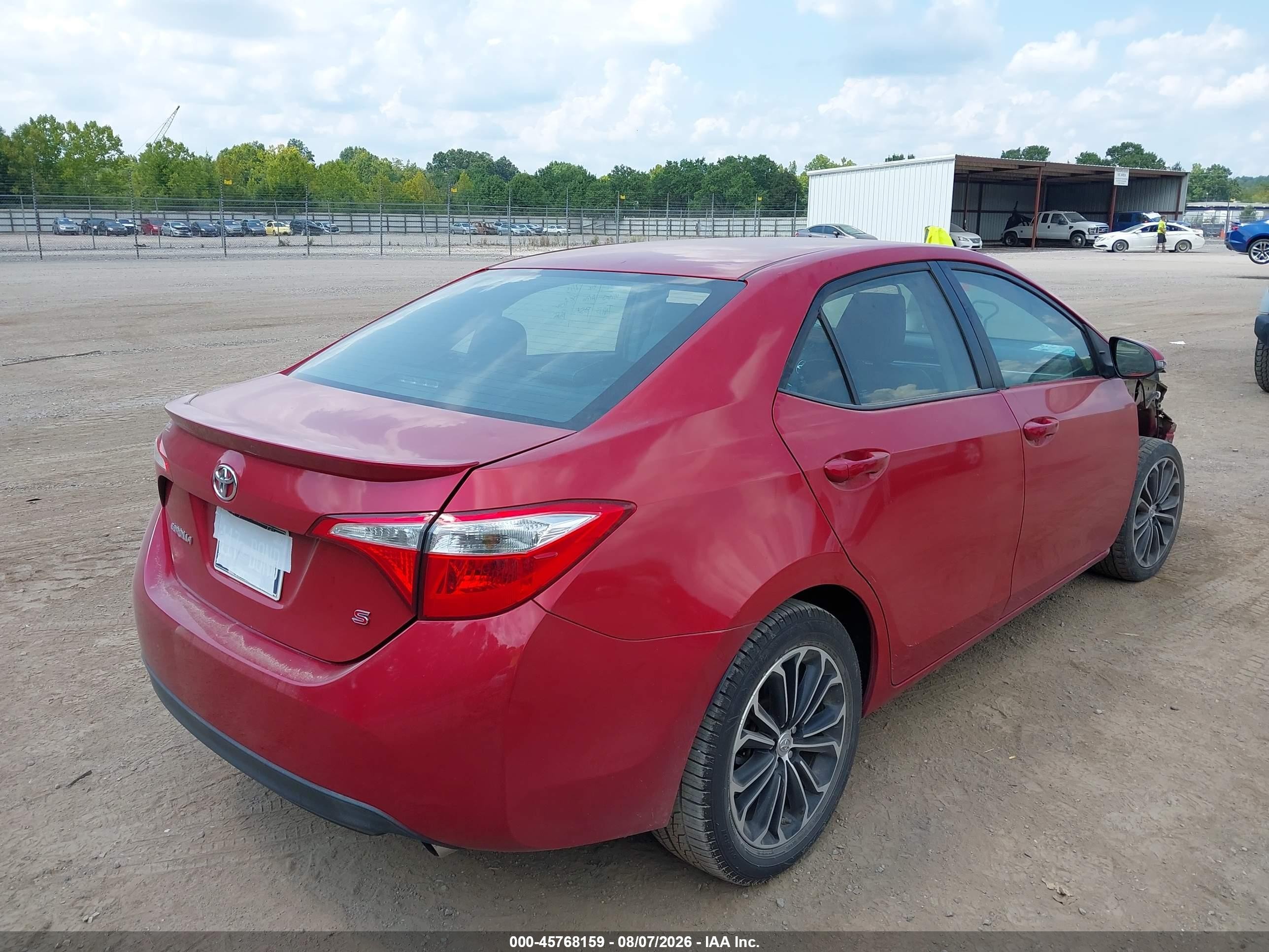 2015 Toyota Corolla S Plus Red vin: 5YFBURHEXFP298427