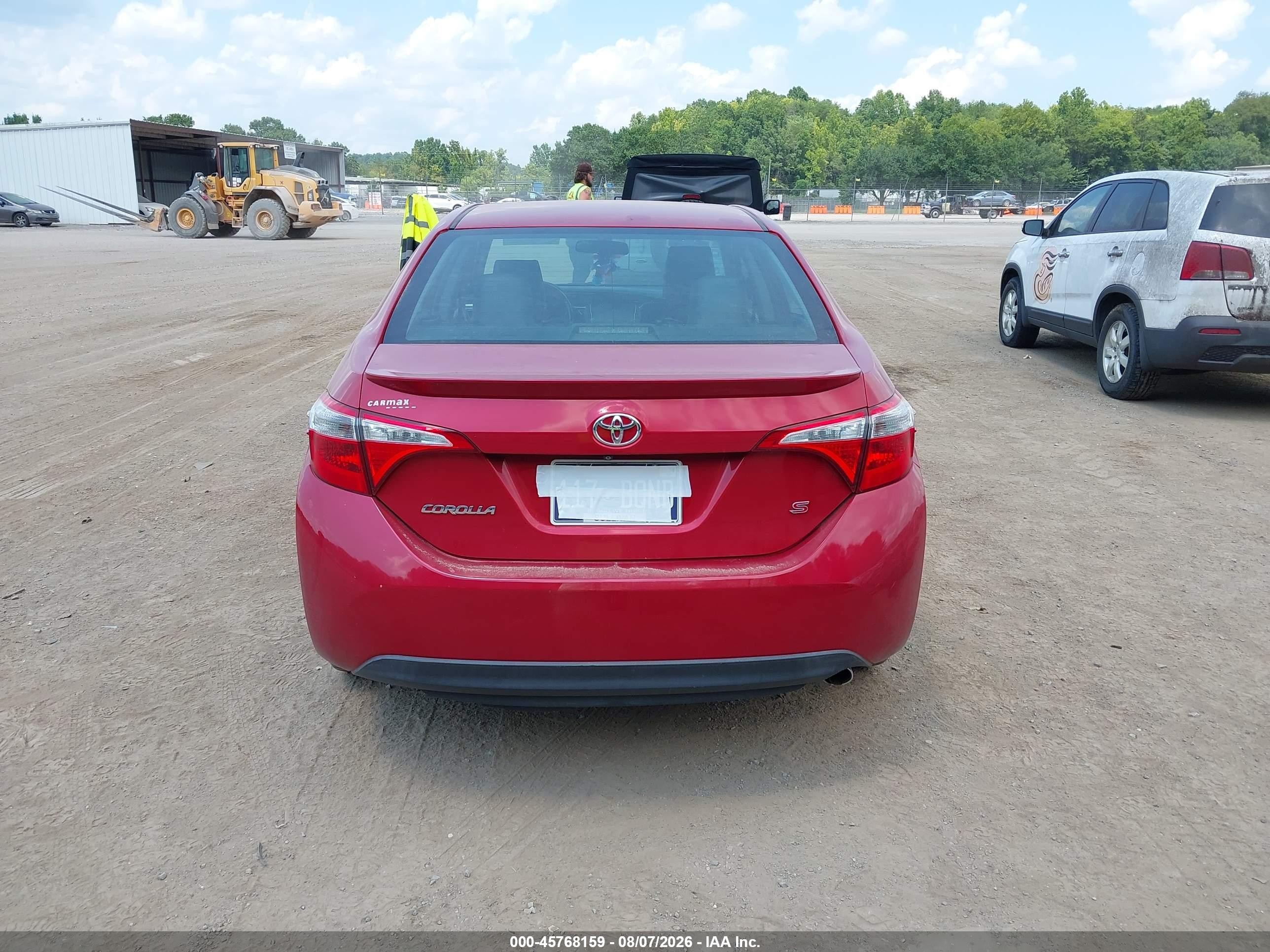 2015 Toyota Corolla S Plus Red vin: 5YFBURHEXFP298427