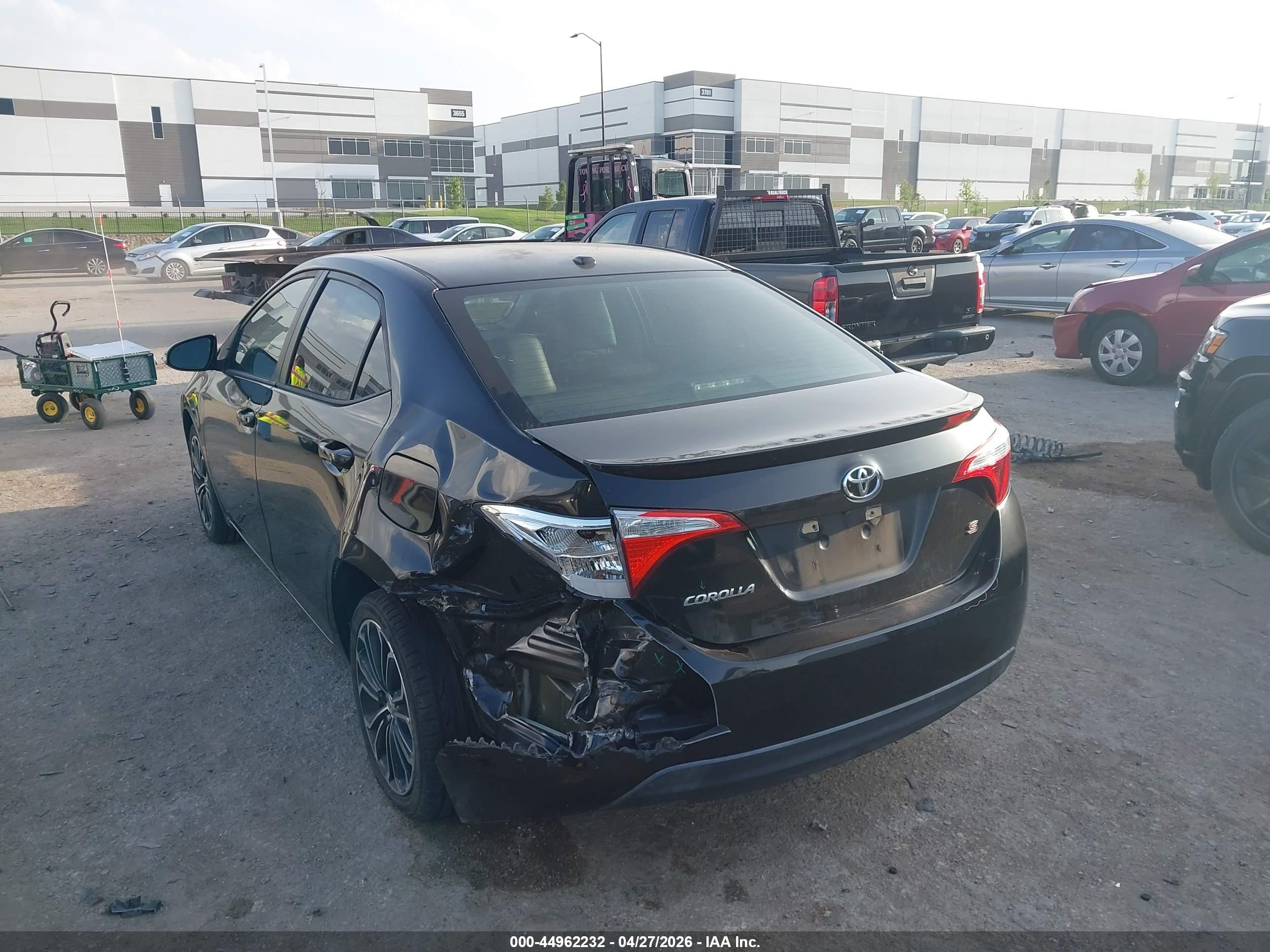 2015 Toyota Corolla S Plus Black vin: 5YFBURHEXFP304579