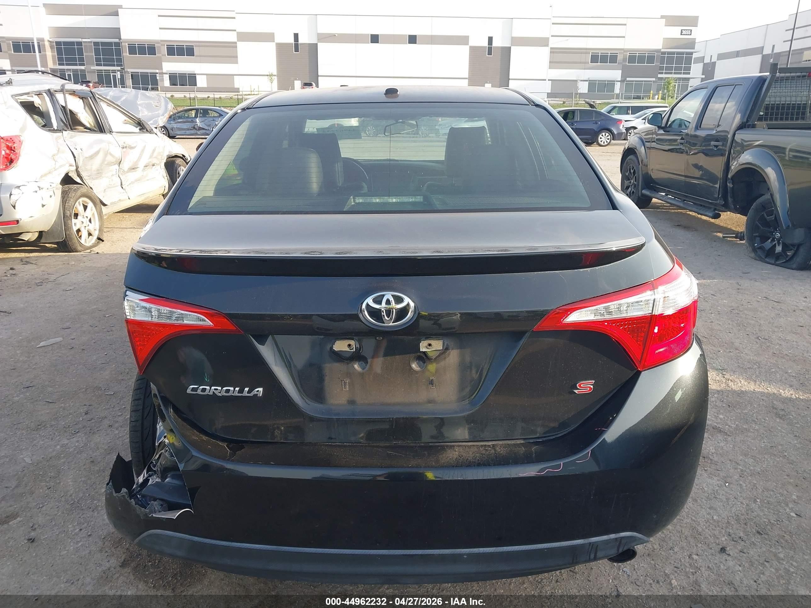 2015 Toyota Corolla S Plus Black vin: 5YFBURHEXFP304579