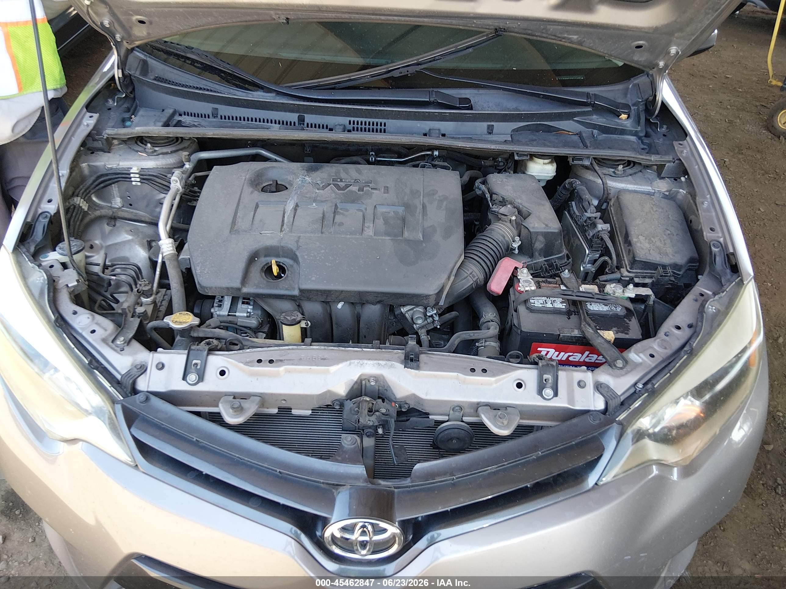 2015 Toyota Corolla Le Gray vin: 5YFBURHEXFP312407