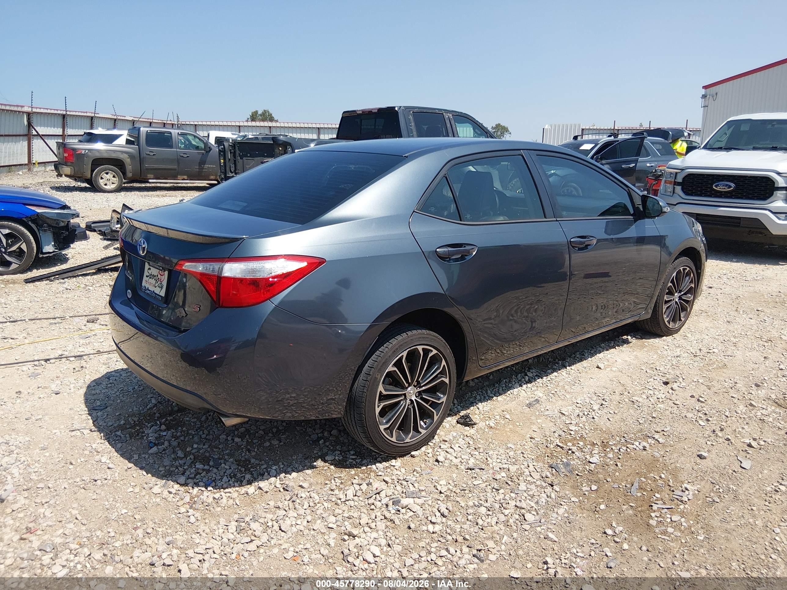 2015 Toyota Corolla S Plus Gray vin: 5YFBURHEXFP330065