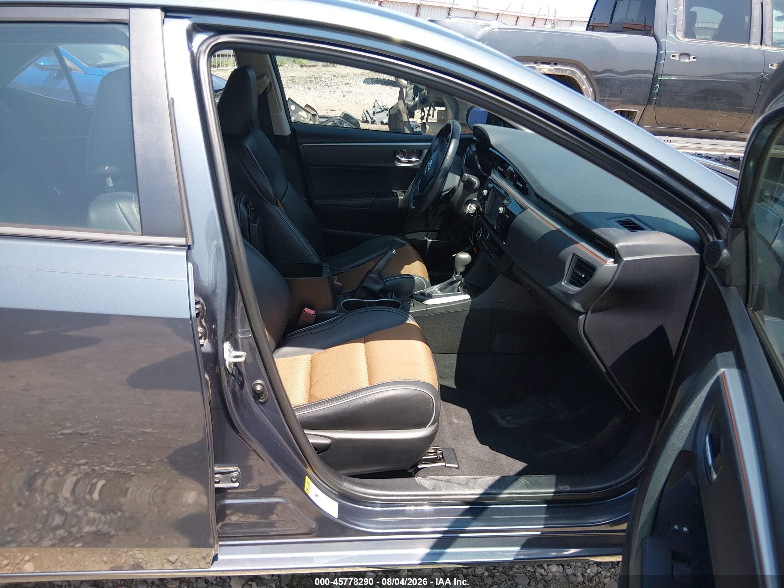 2015 Toyota Corolla S Plus Gray vin: 5YFBURHEXFP330065