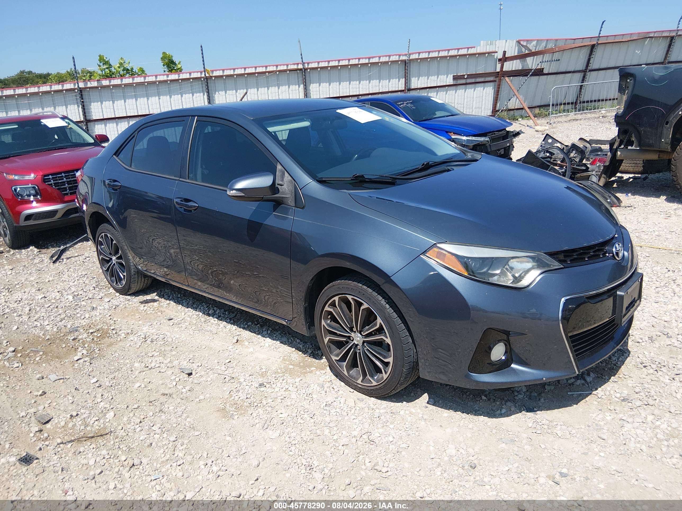 2015 Toyota Corolla S Plus Gray vin: 5YFBURHEXFP330065