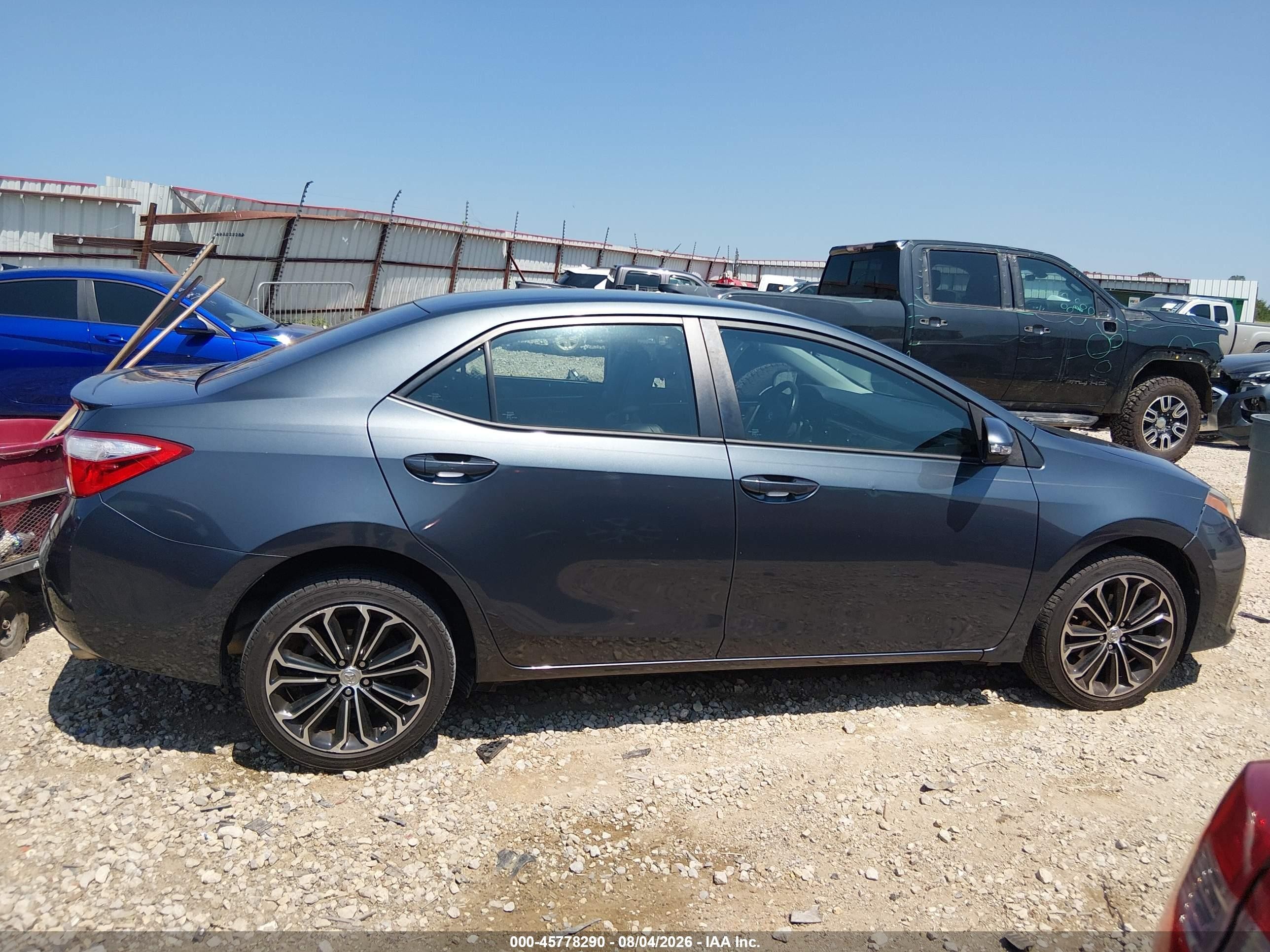 2015 Toyota Corolla S Plus Gray vin: 5YFBURHEXFP330065