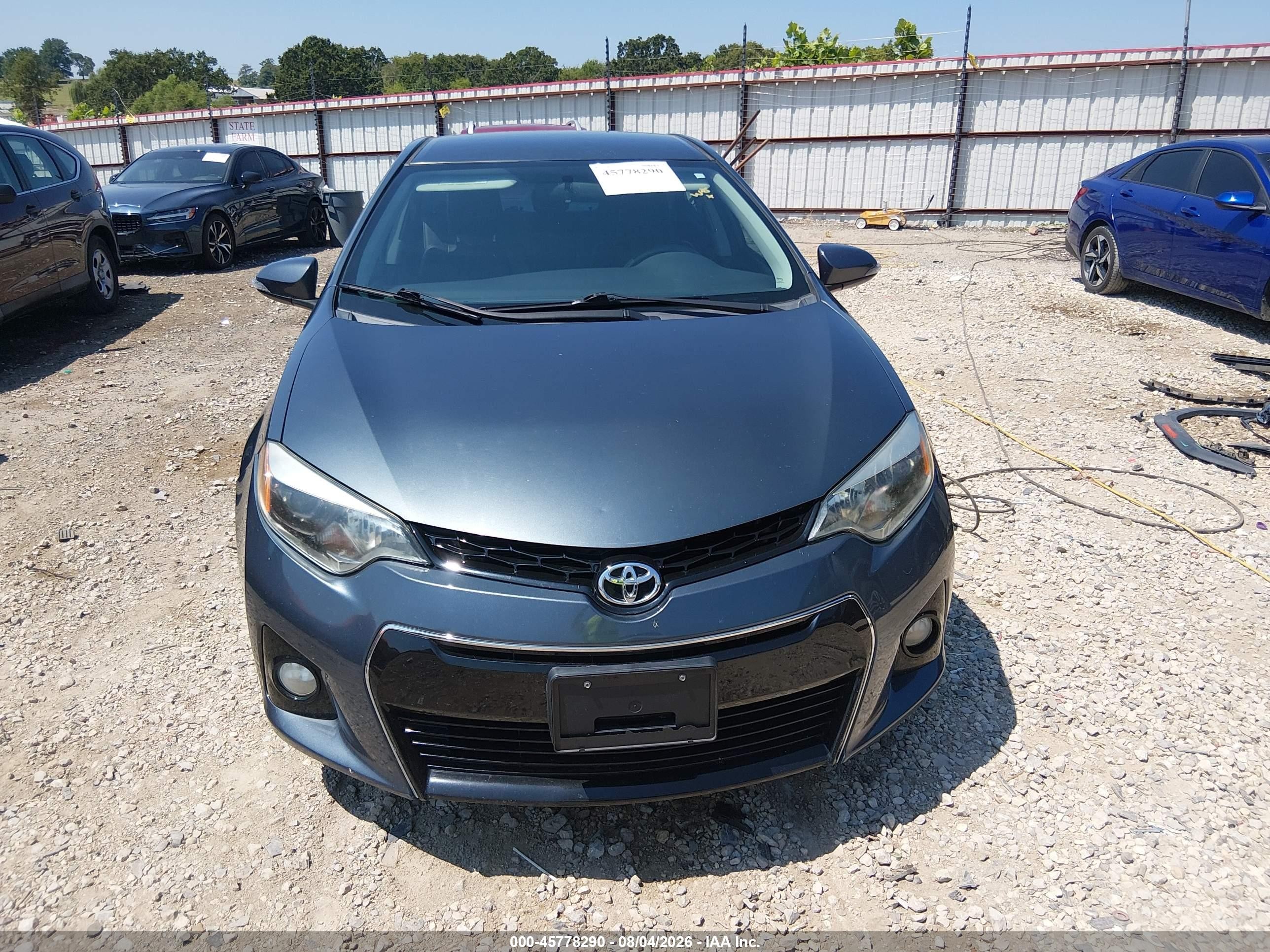 2015 Toyota Corolla S Plus Gray vin: 5YFBURHEXFP330065