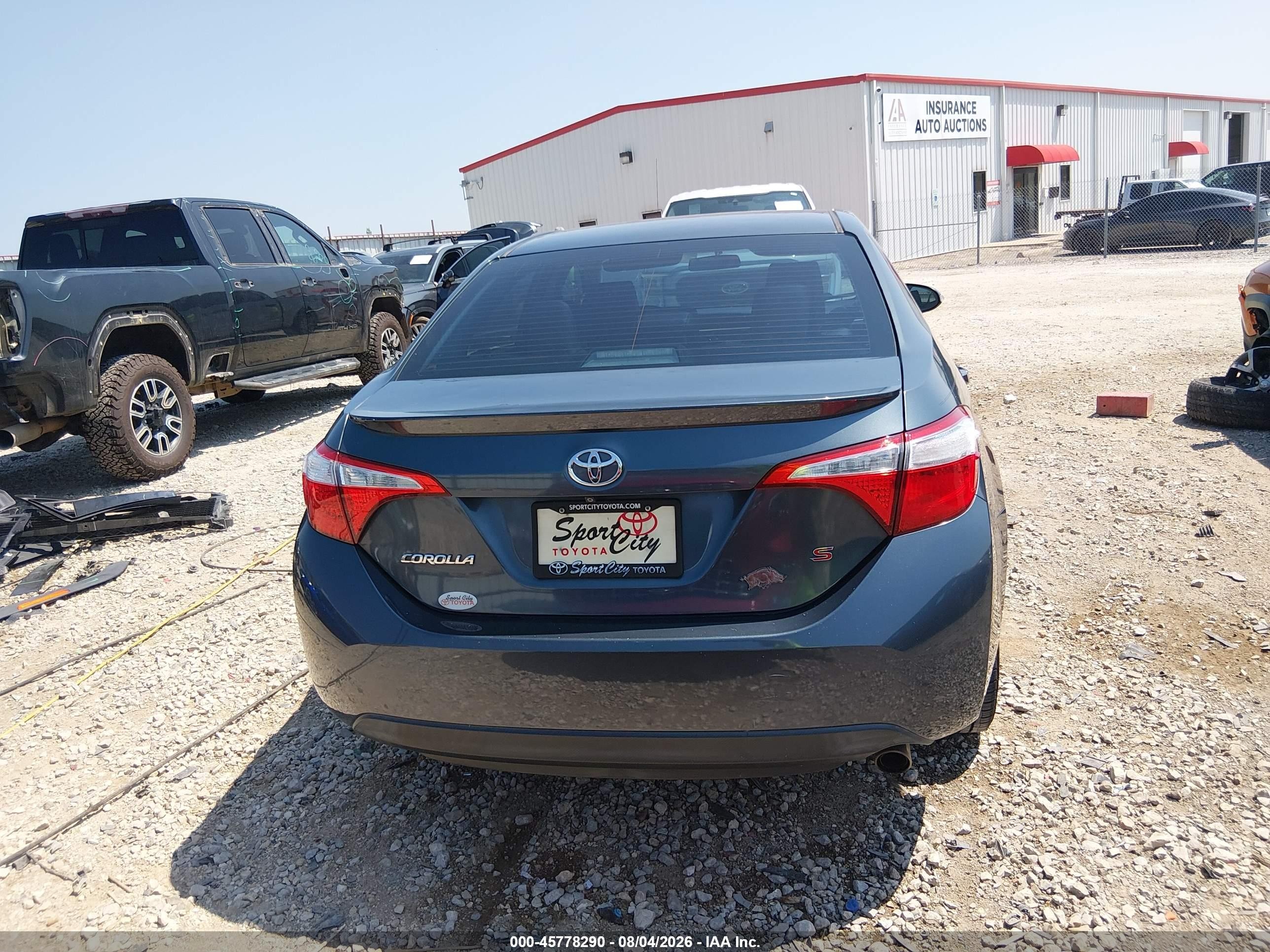 2015 Toyota Corolla S Plus Gray vin: 5YFBURHEXFP330065