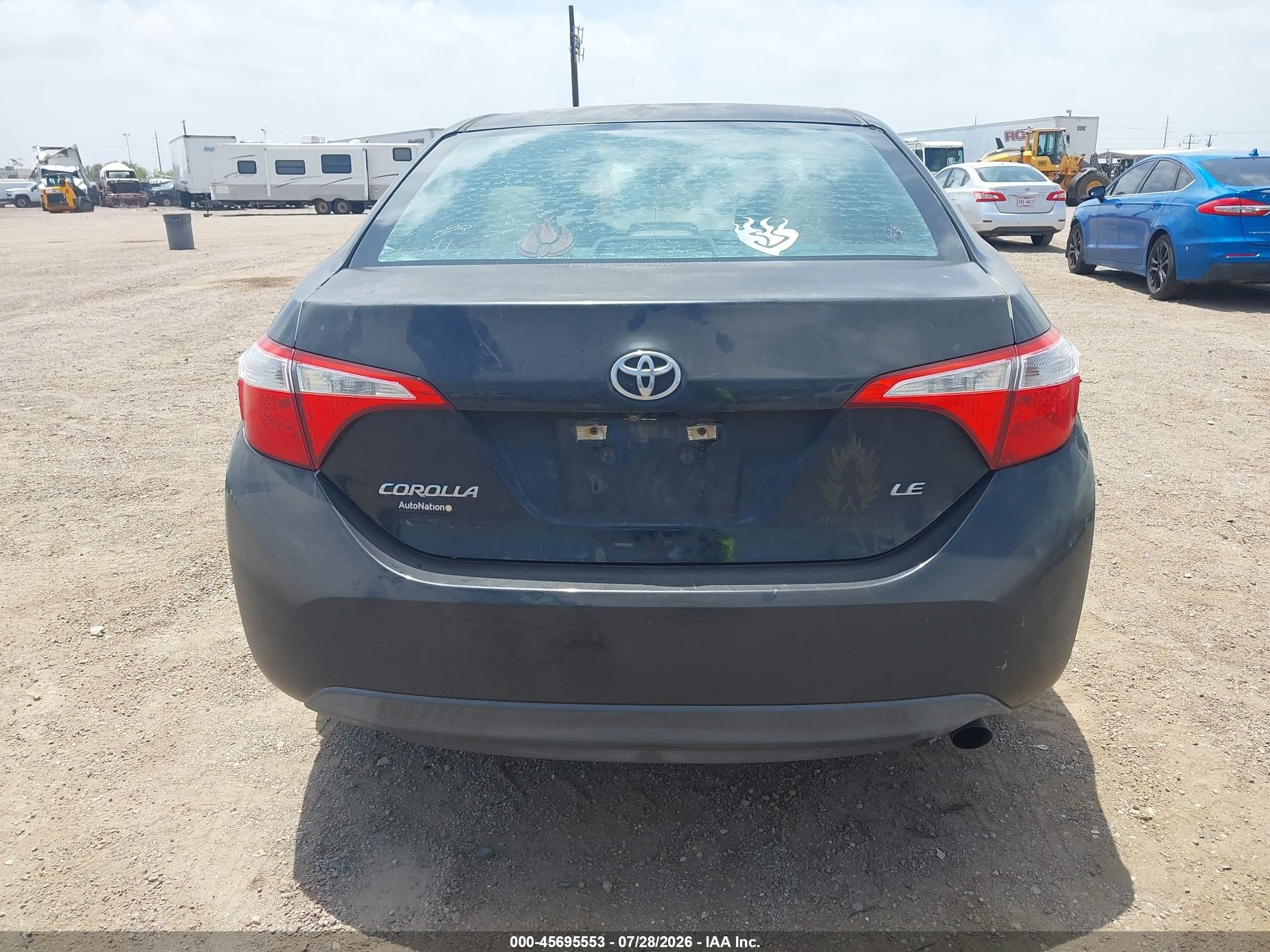 2015 Toyota Corolla Le Black vin: 5YFBURHEXFP330972