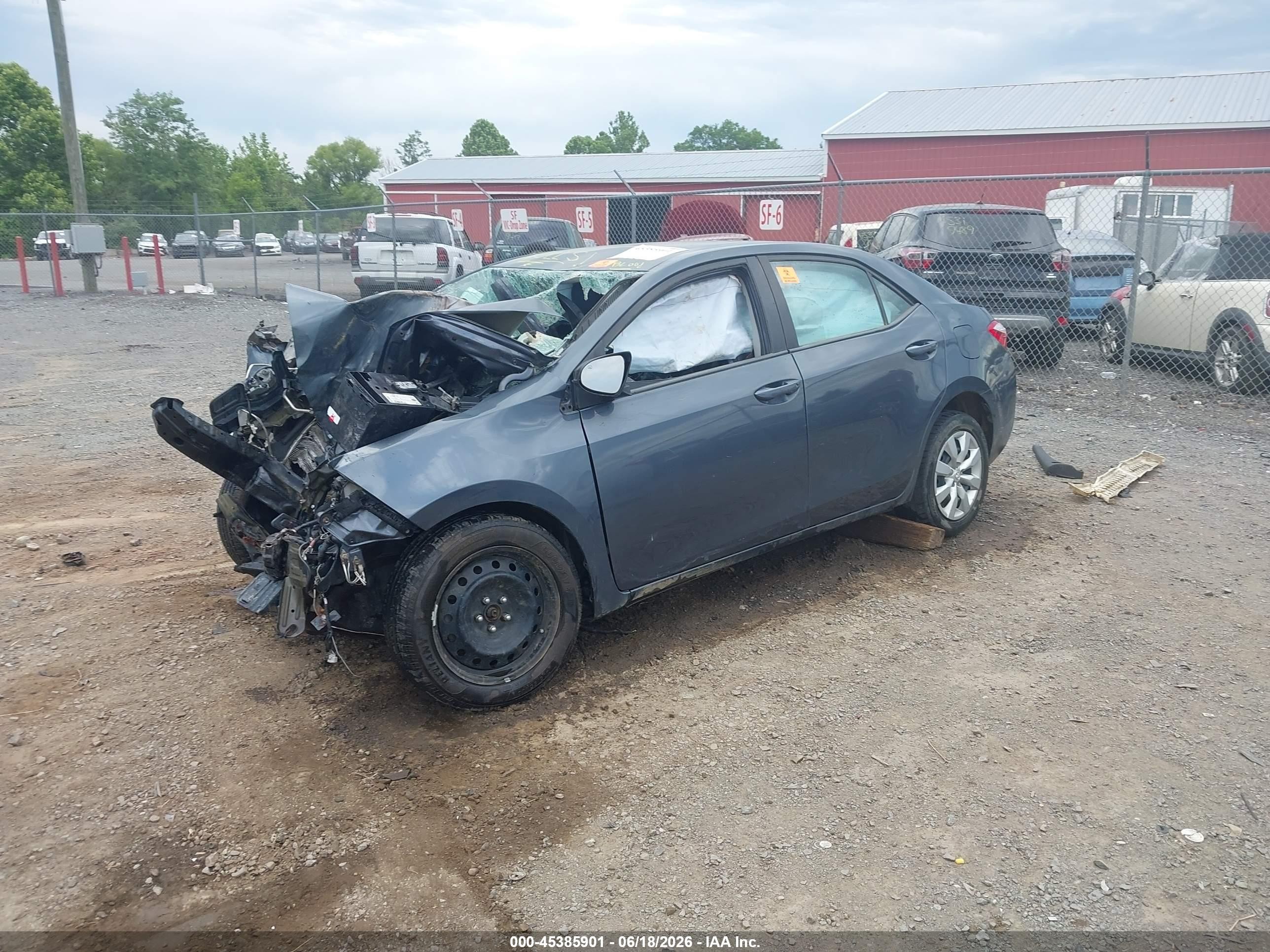 2015 Toyota Corolla Le Blue vin: 5YFBURHEXFP341129