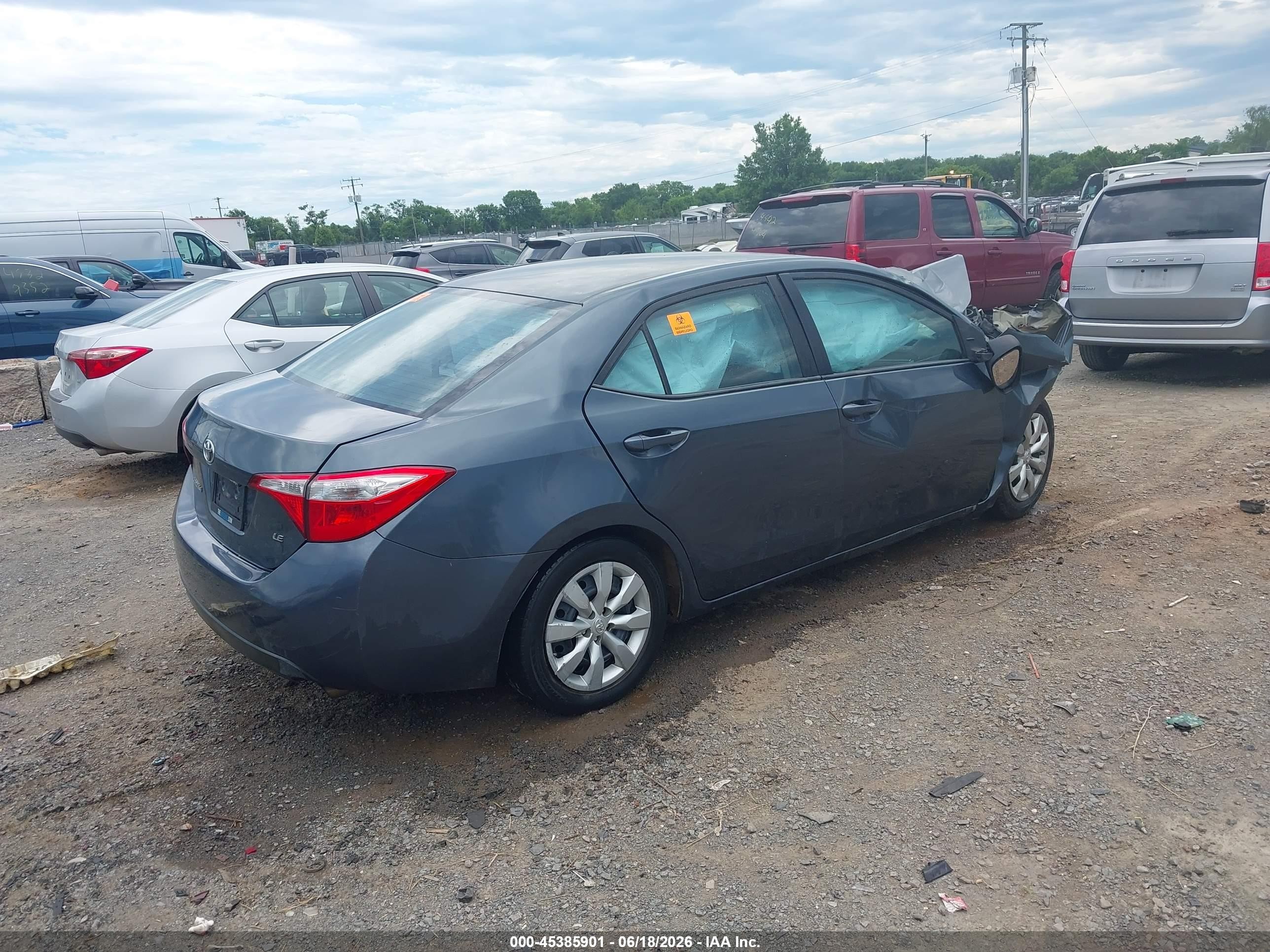2015 Toyota Corolla Le Blue vin: 5YFBURHEXFP341129
