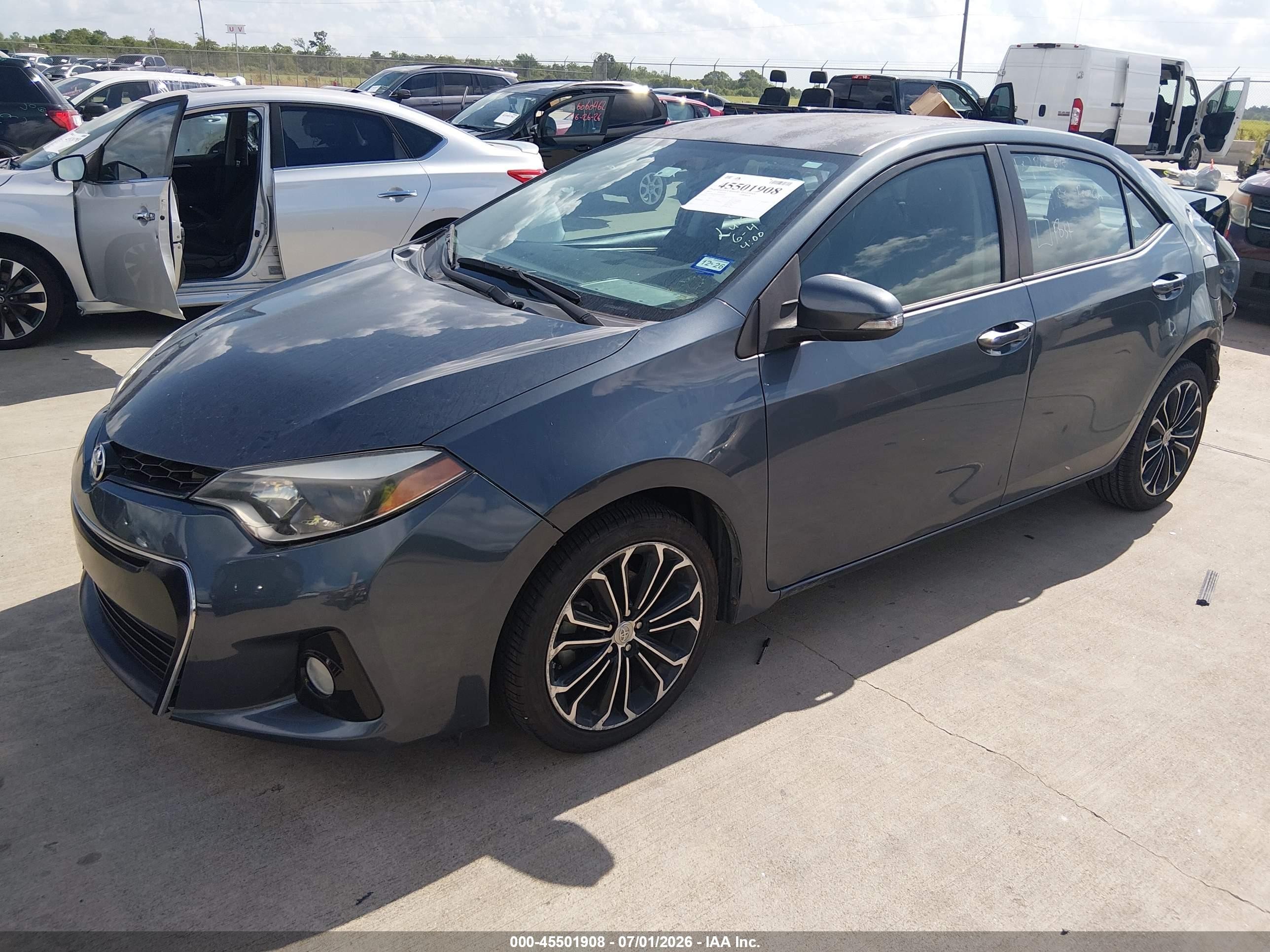 2015 Toyota Corolla S Plus Gray vin: 5YFBURHEXFP350686