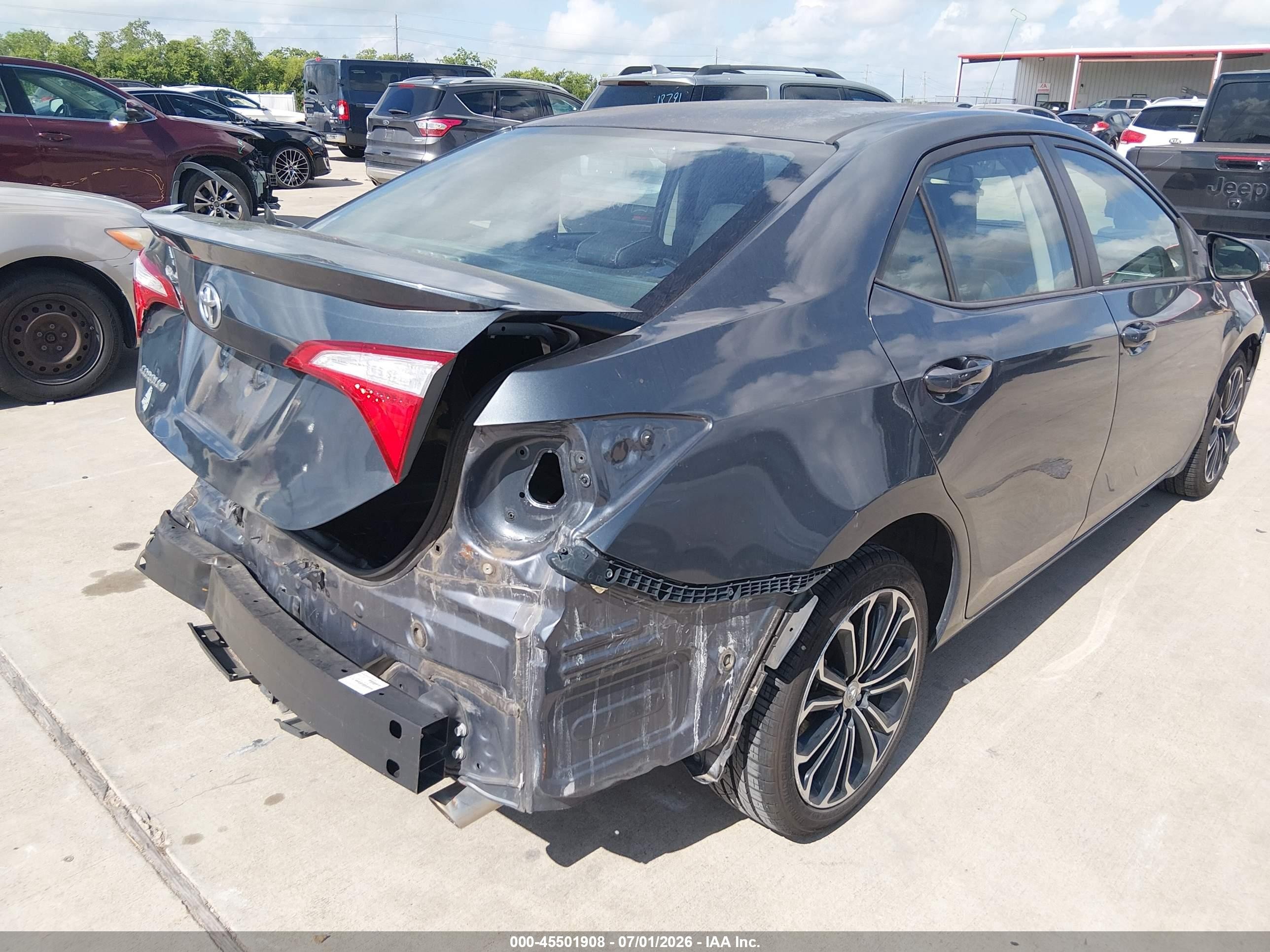 2015 Toyota Corolla S Plus Gray vin: 5YFBURHEXFP350686