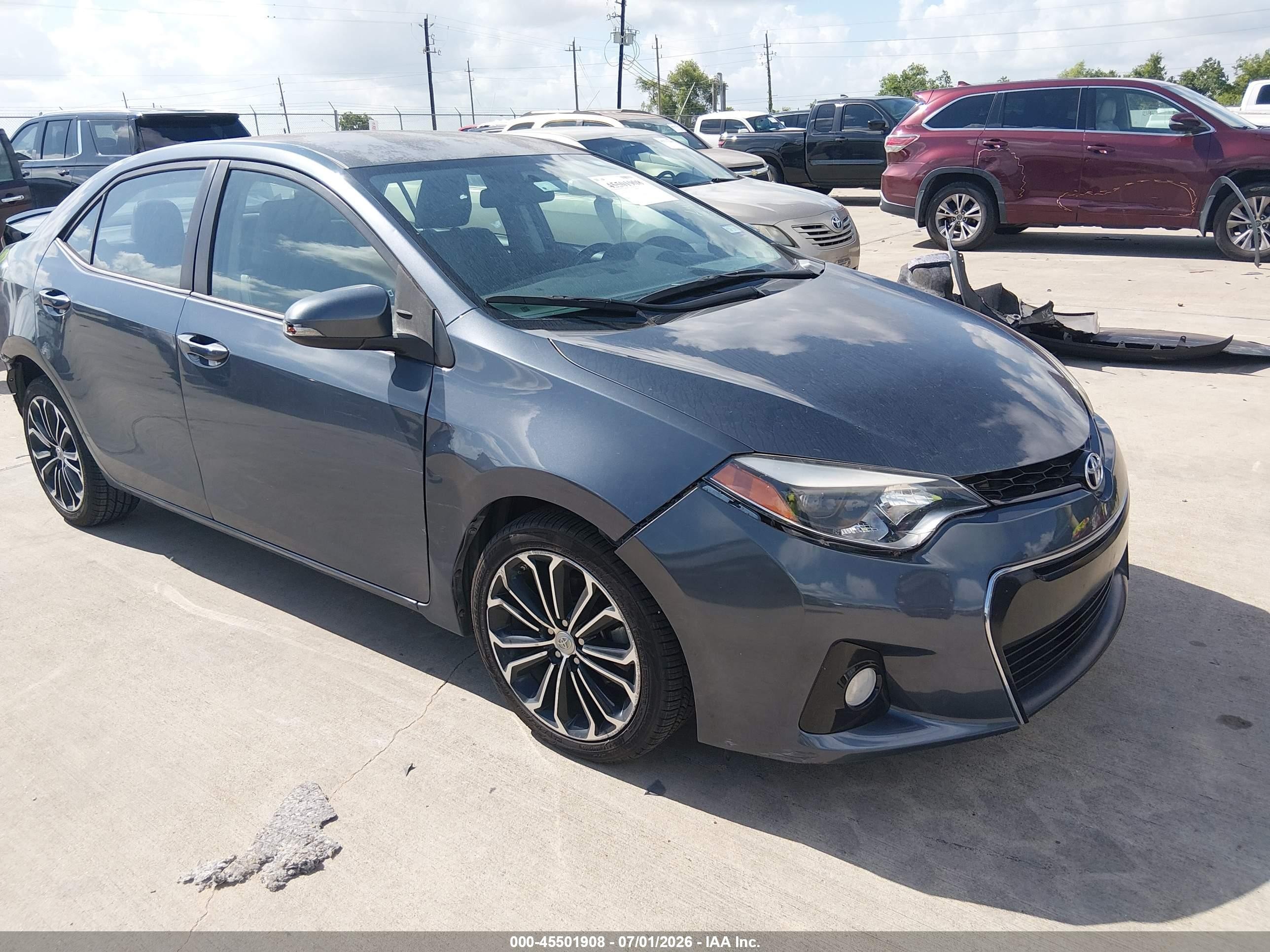 2015 Toyota Corolla S Plus Gray vin: 5YFBURHEXFP350686