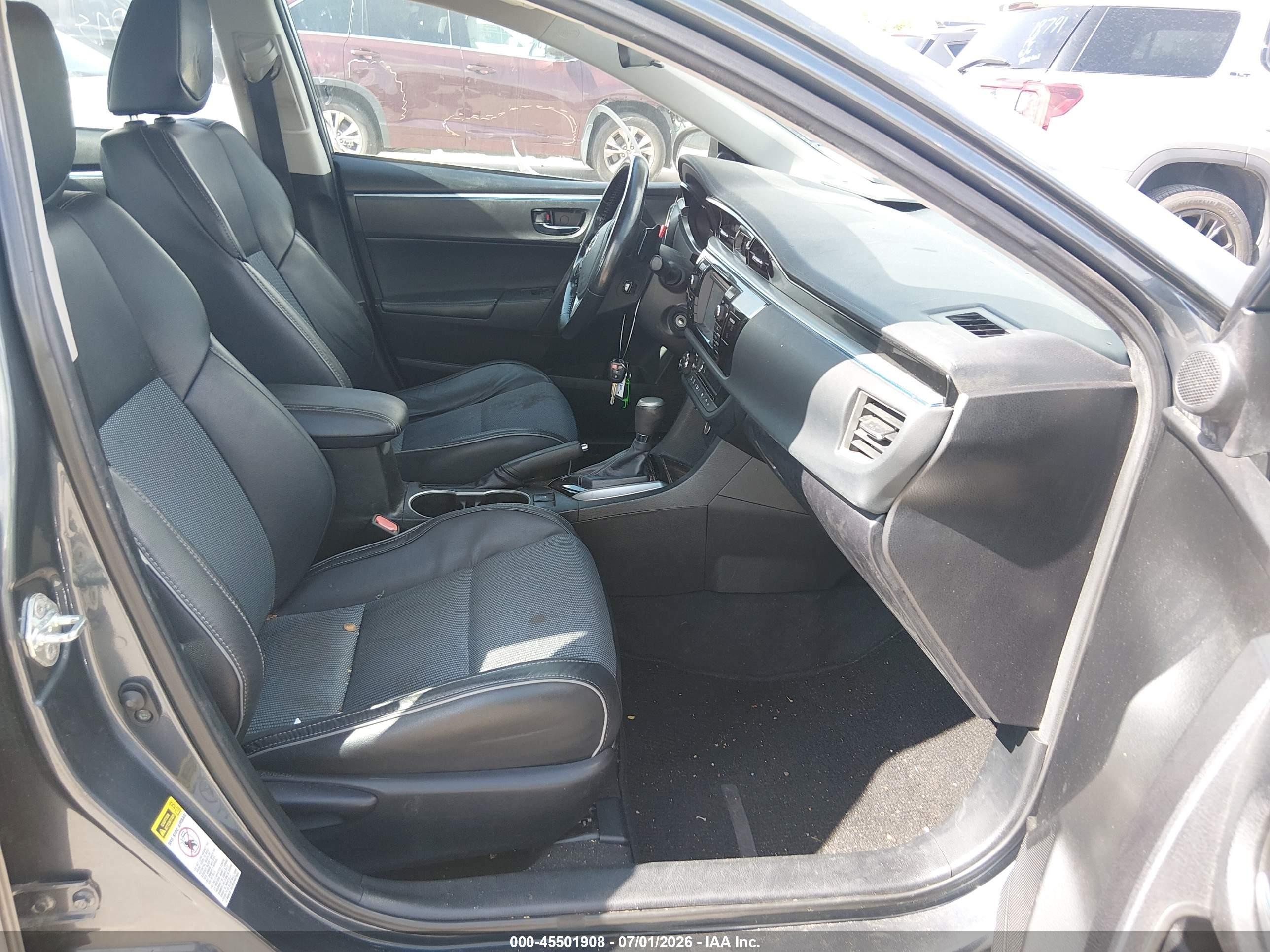 2015 Toyota Corolla S Plus Gray vin: 5YFBURHEXFP350686