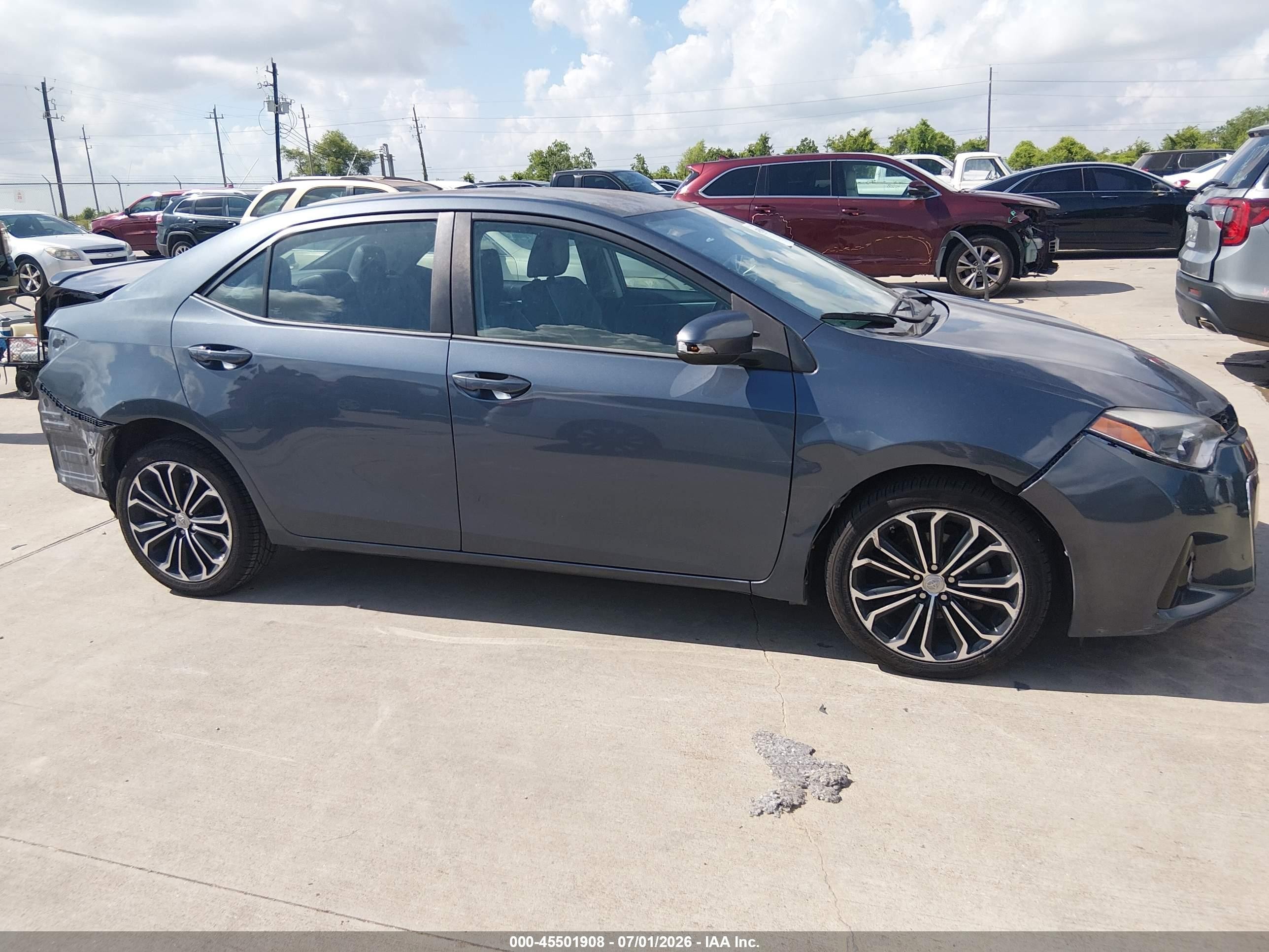 2015 Toyota Corolla S Plus Gray vin: 5YFBURHEXFP350686
