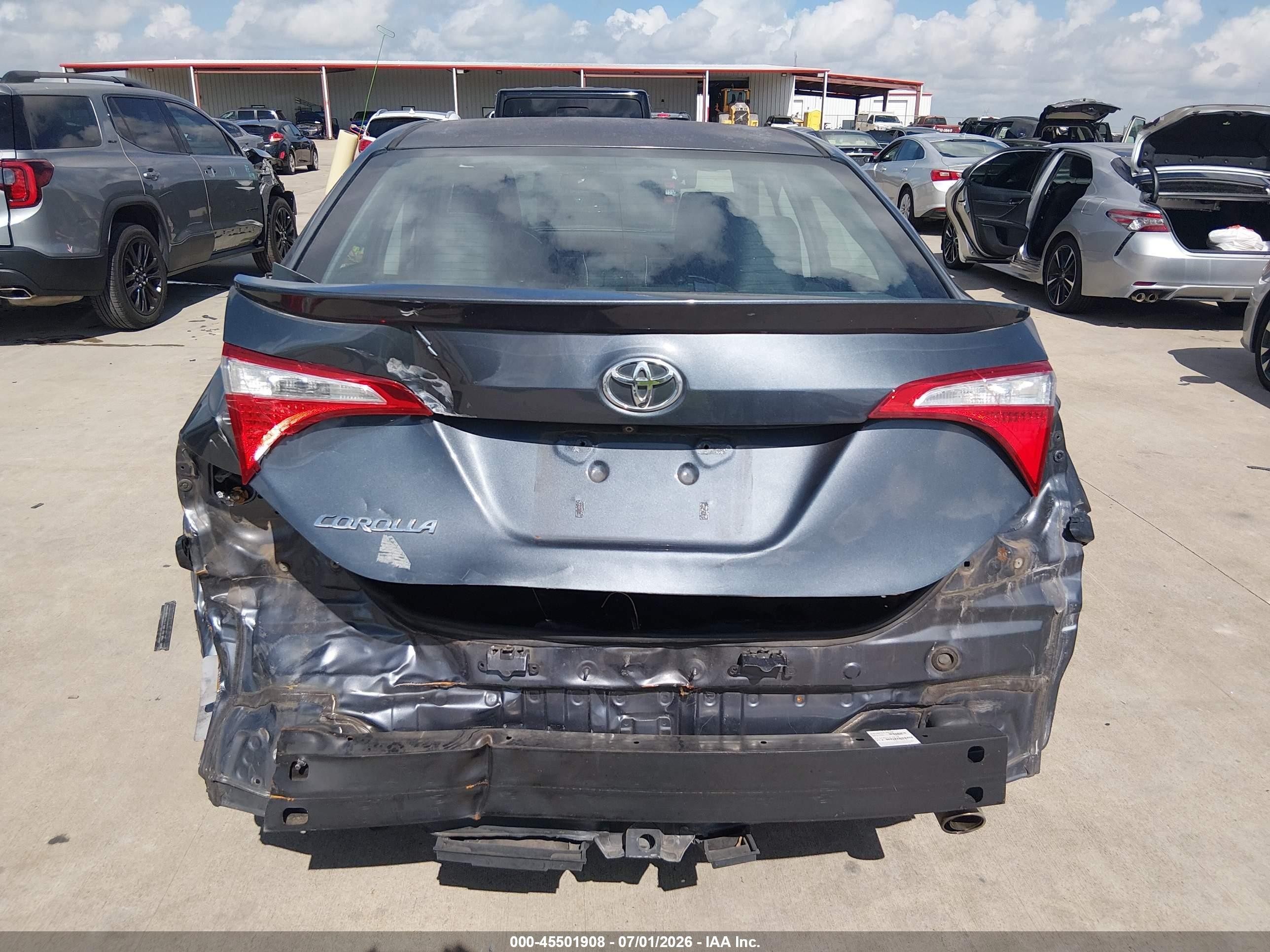 2015 Toyota Corolla S Plus Gray vin: 5YFBURHEXFP350686