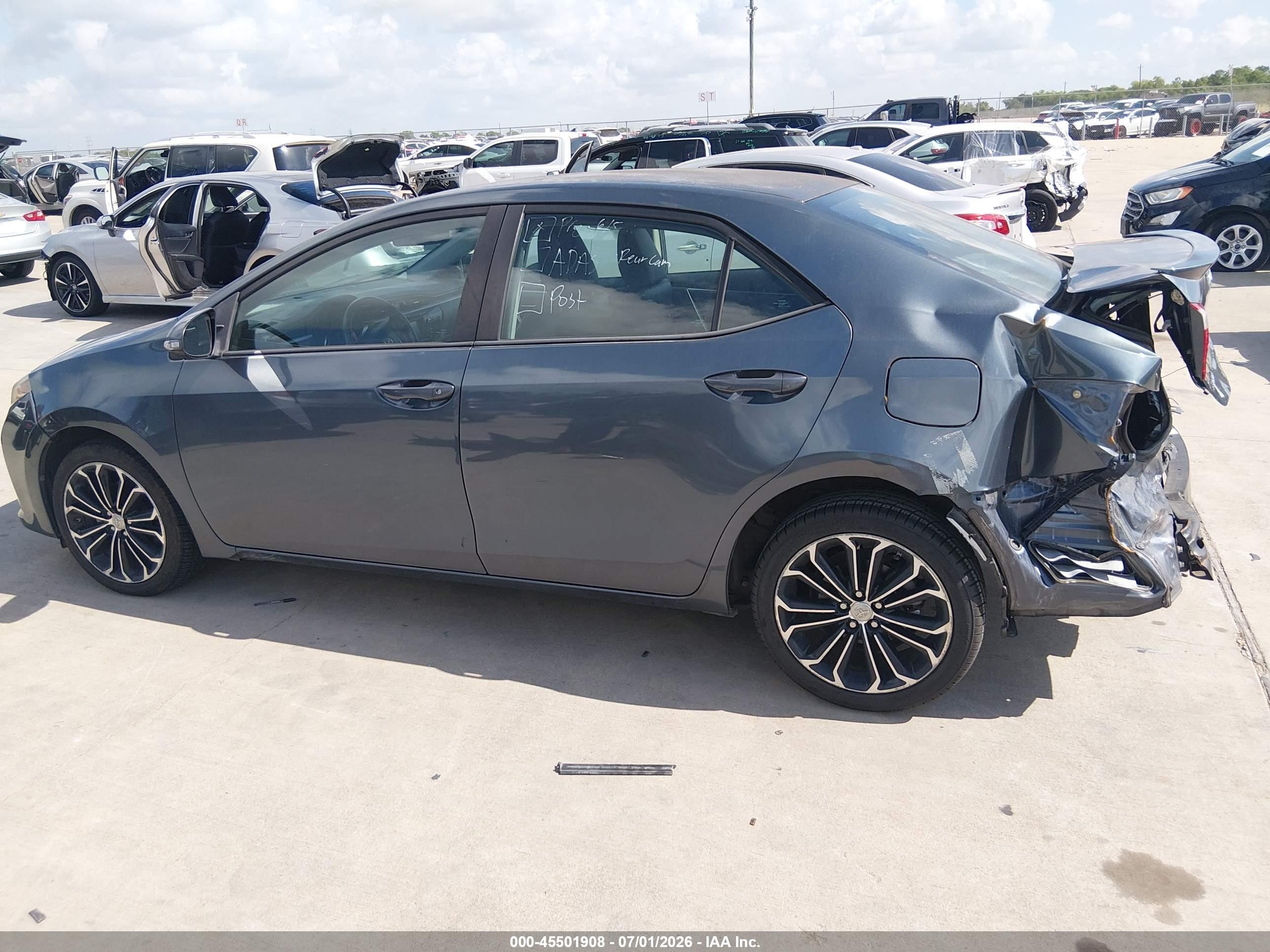 2015 Toyota Corolla S Plus Gray vin: 5YFBURHEXFP350686