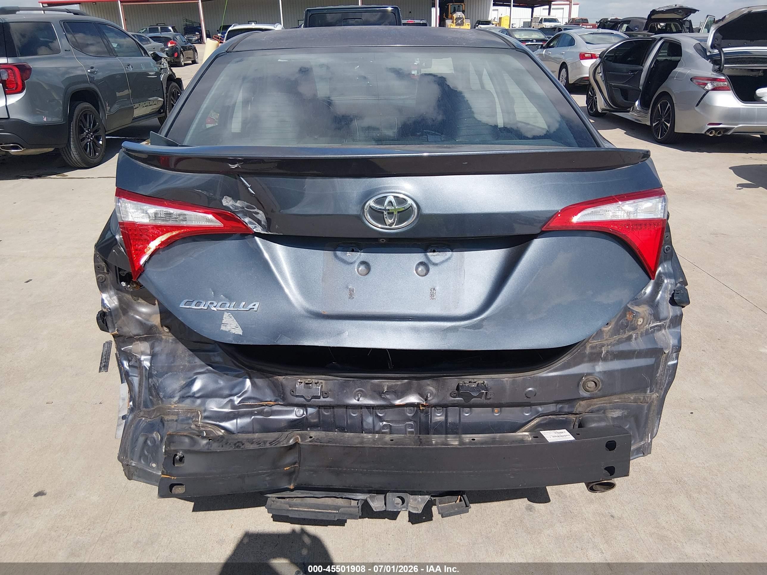 2015 Toyota Corolla S Plus Gray vin: 5YFBURHEXFP350686