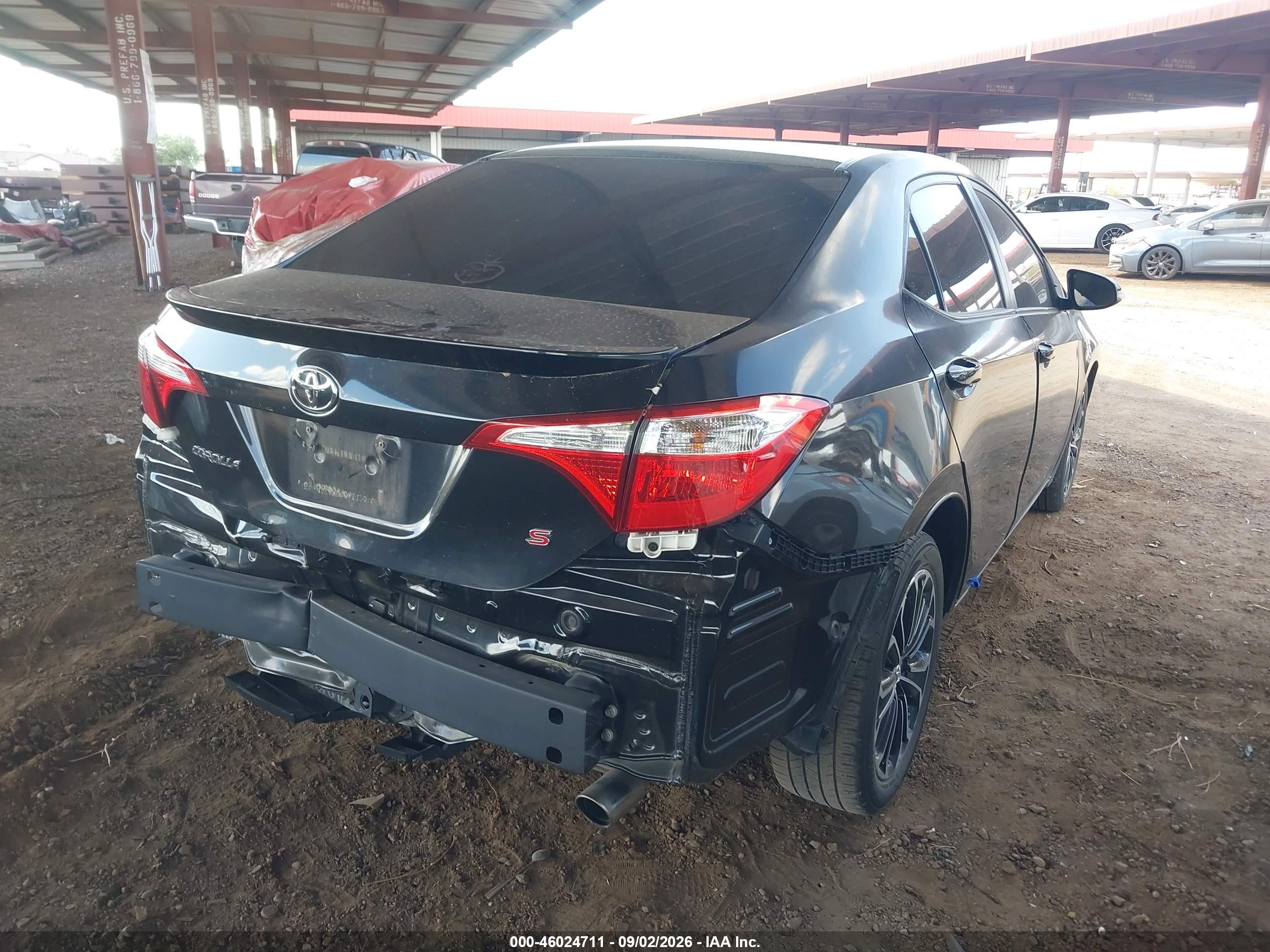 2015 Toyota Corolla S Plus Black vin: 5YFBURHEXFP350820