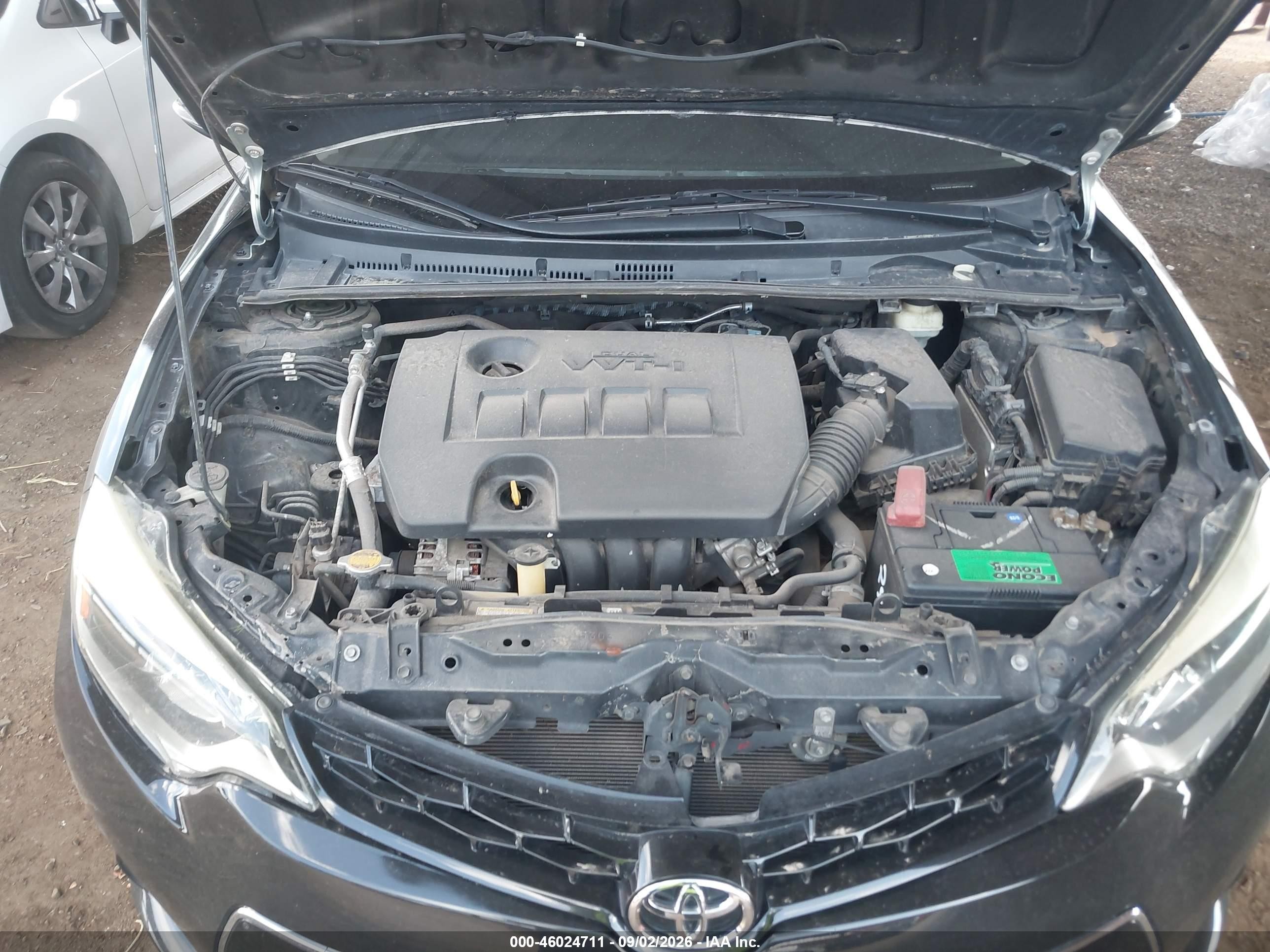2015 Toyota Corolla S Plus Black vin: 5YFBURHEXFP350820