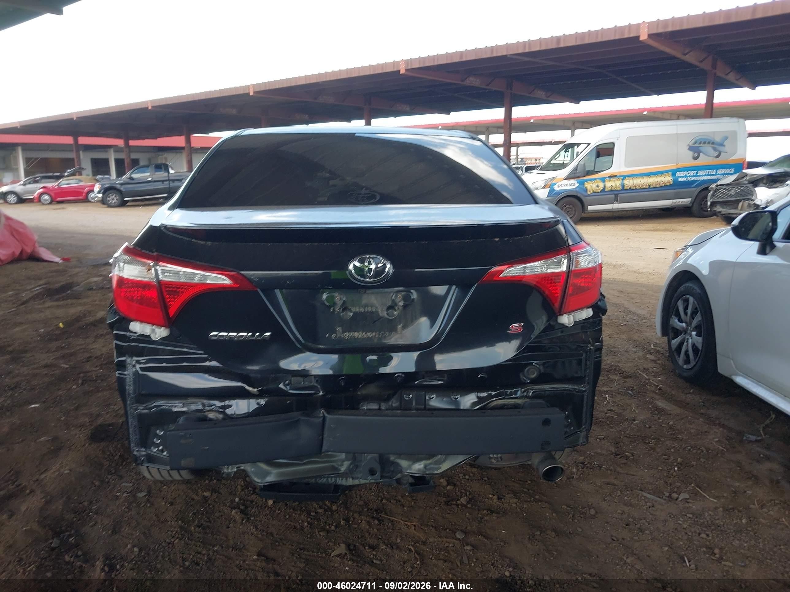 2015 Toyota Corolla S Plus Black vin: 5YFBURHEXFP350820