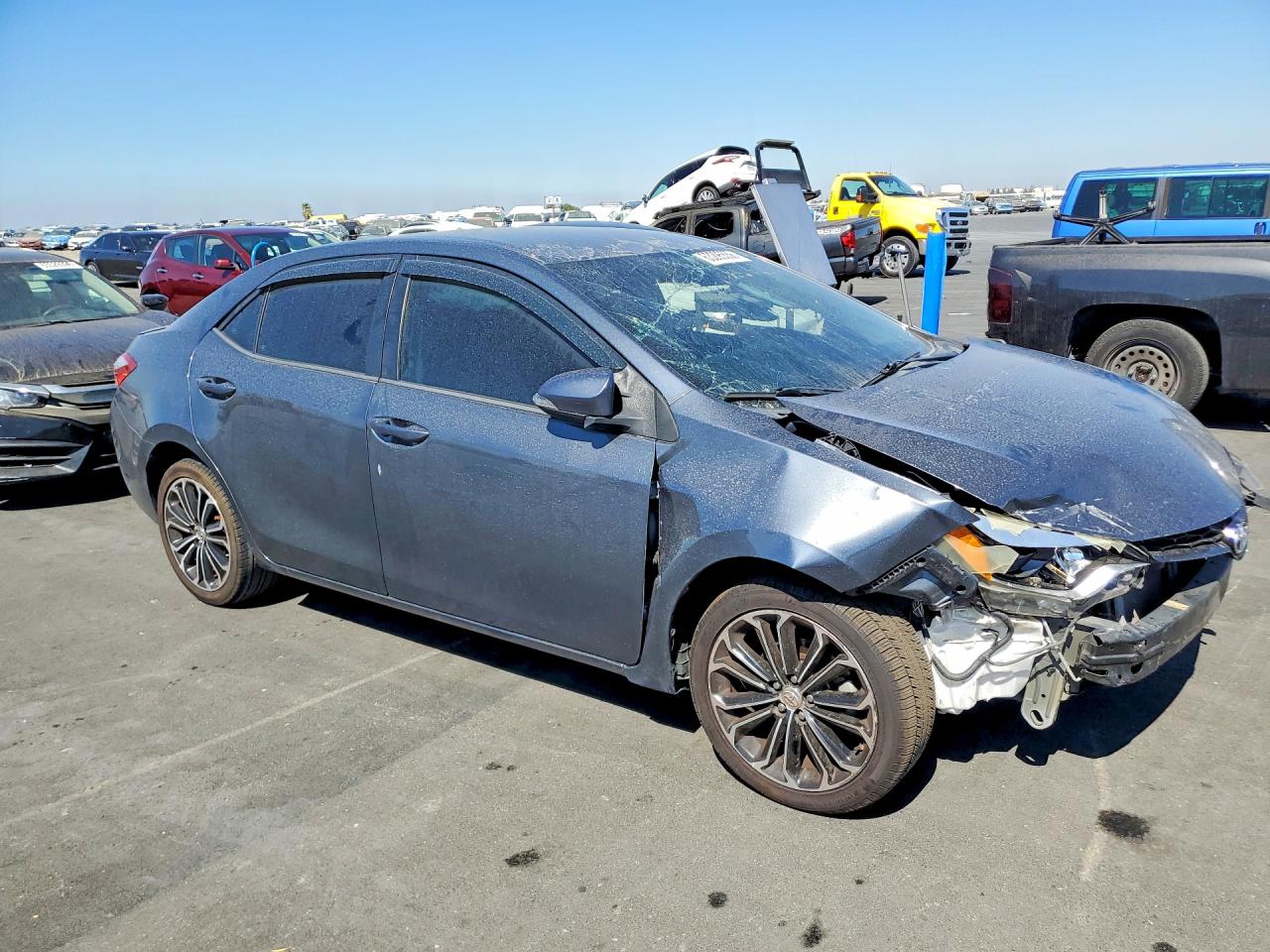 2015 Toyota Corolla S Plus Gray vin: 5YFBURHEXFP352695