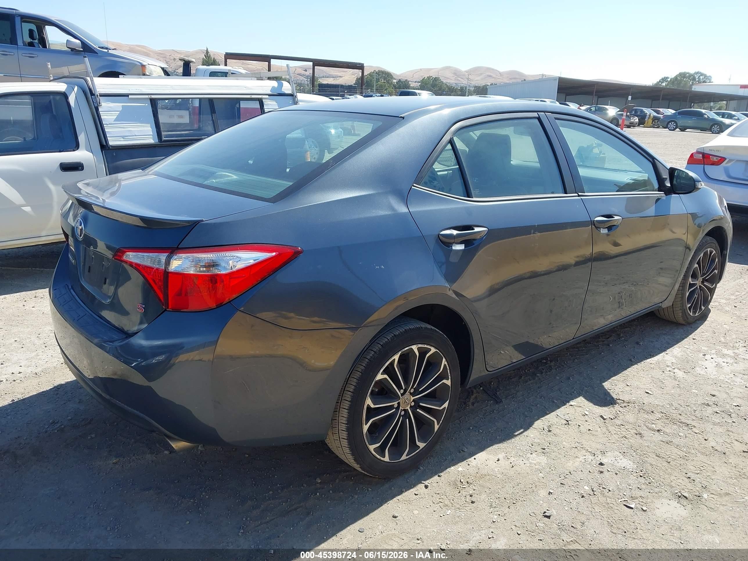 2016 Toyota Corolla S Plus Gray vin: 5YFBURHEXGP416199