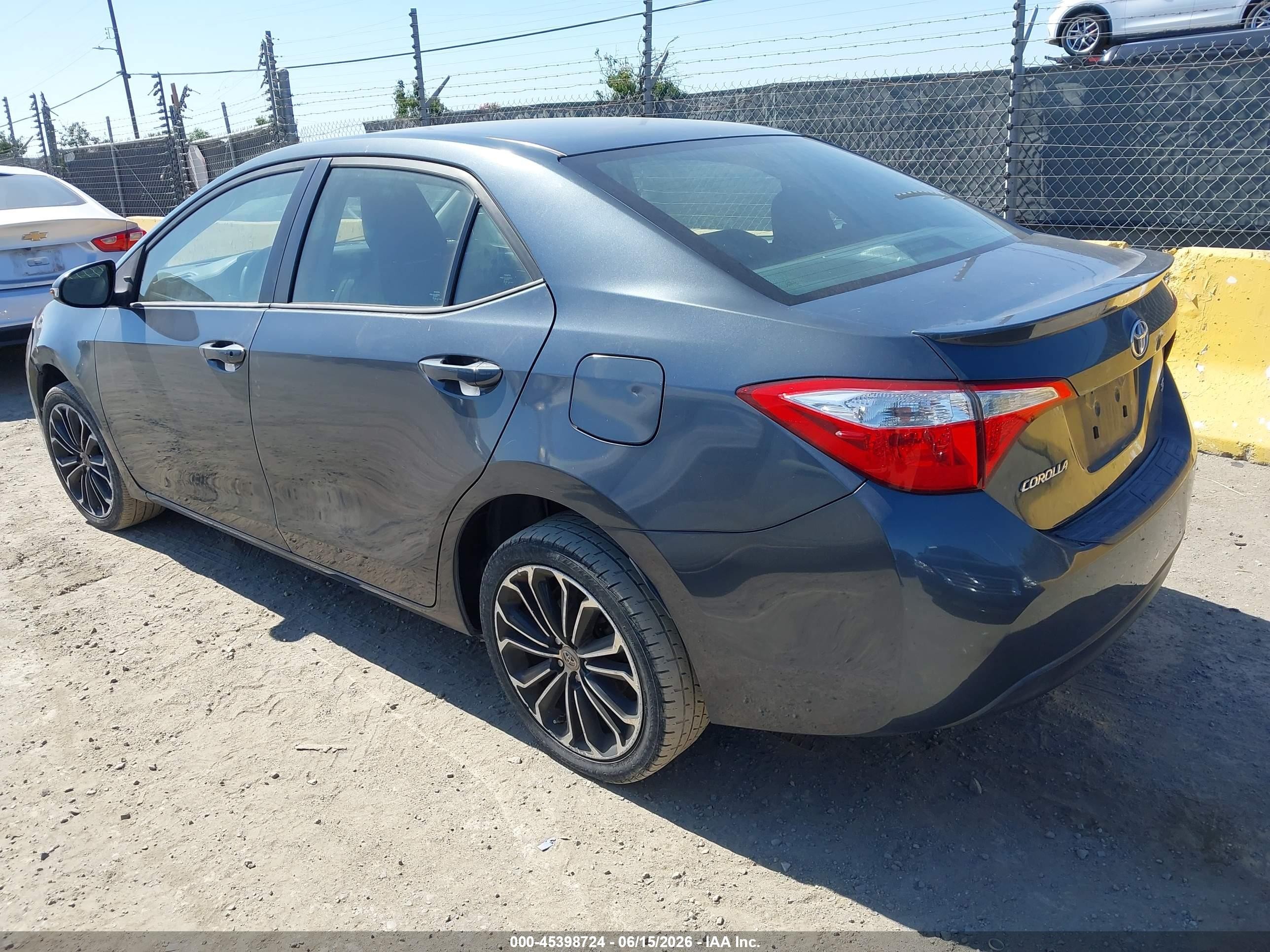 2016 Toyota Corolla S Plus Gray vin: 5YFBURHEXGP416199