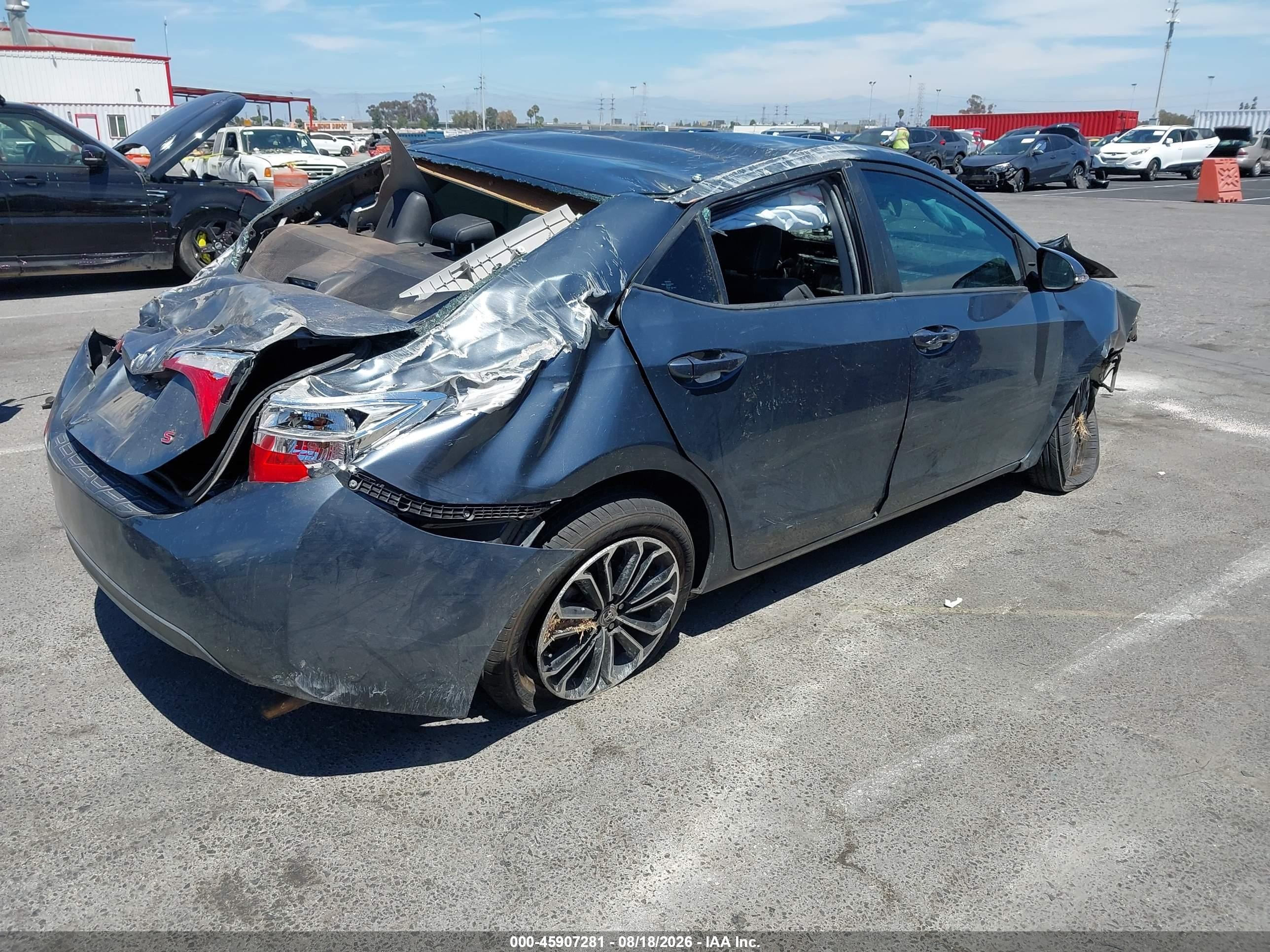 2016 Toyota Corolla S Plus Blue vin: 5YFBURHEXGP427655