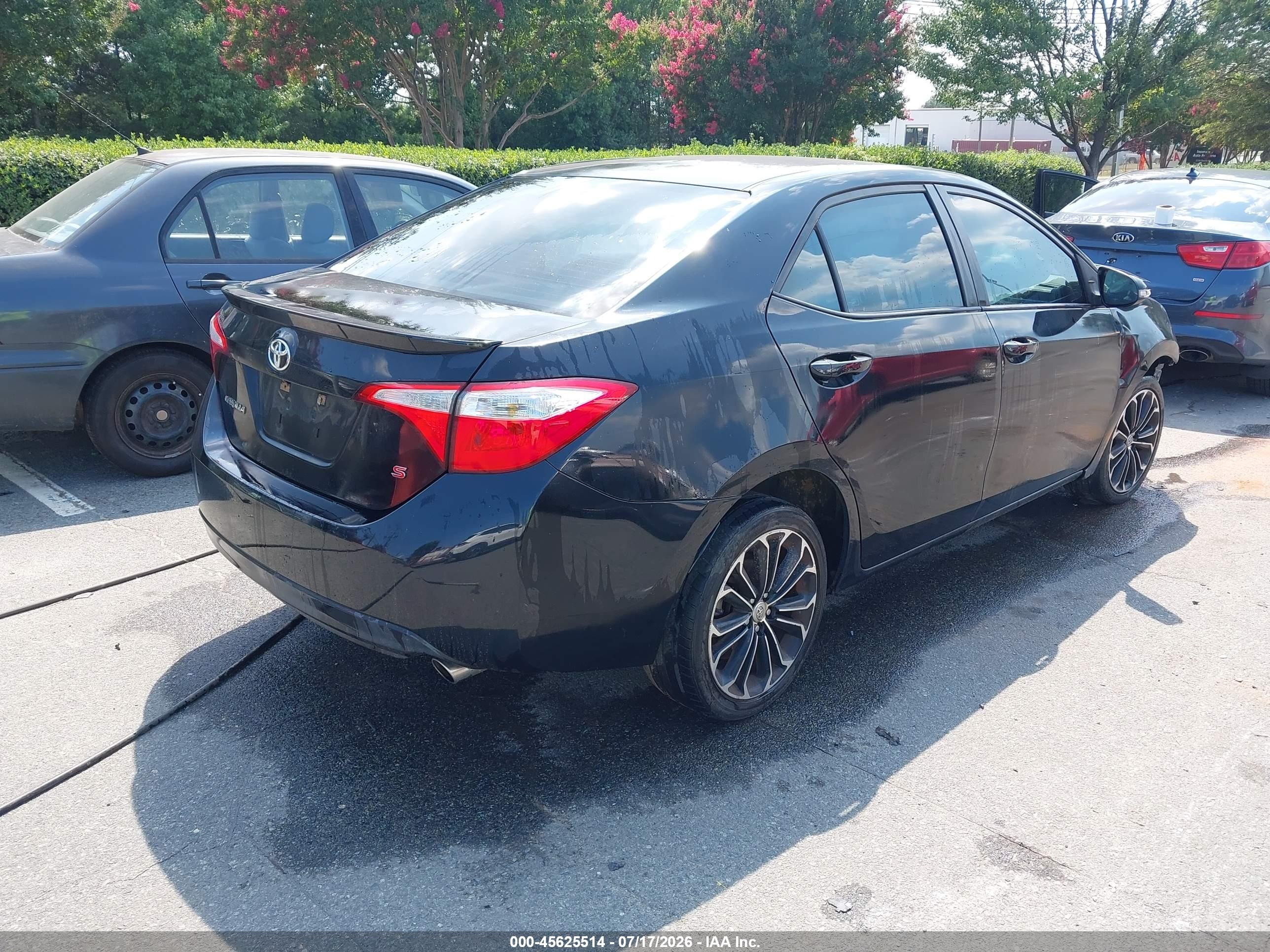2016 Toyota Corolla S Plus Black vin: 5YFBURHEXGP490478