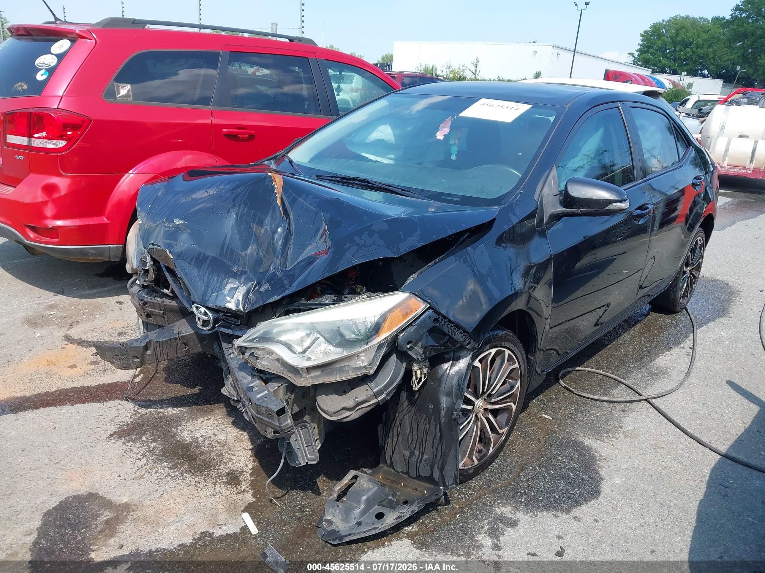 2016 Toyota Corolla S Plus Black vin: 5YFBURHEXGP490478