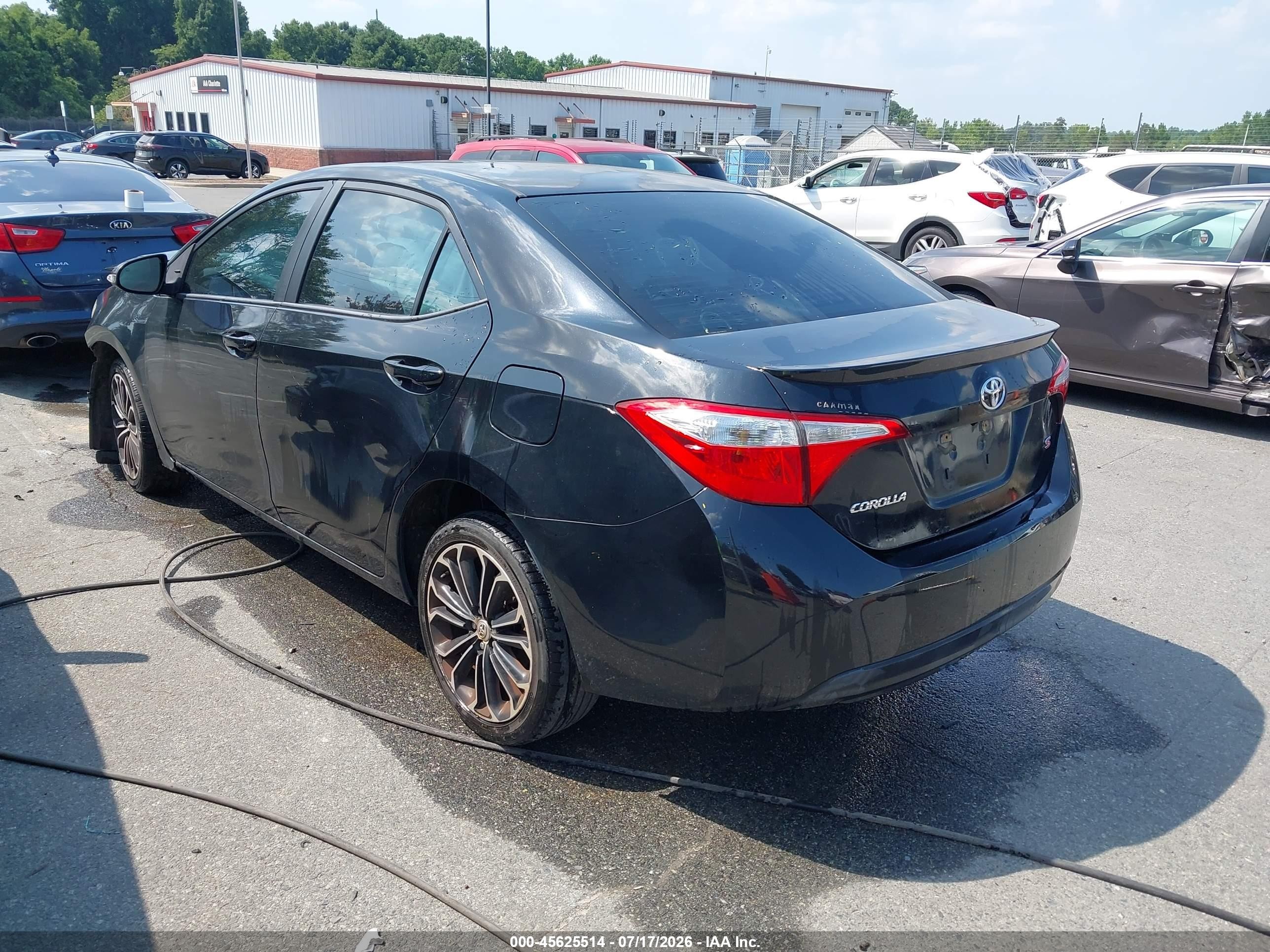 2016 Toyota Corolla S Plus Black vin: 5YFBURHEXGP490478