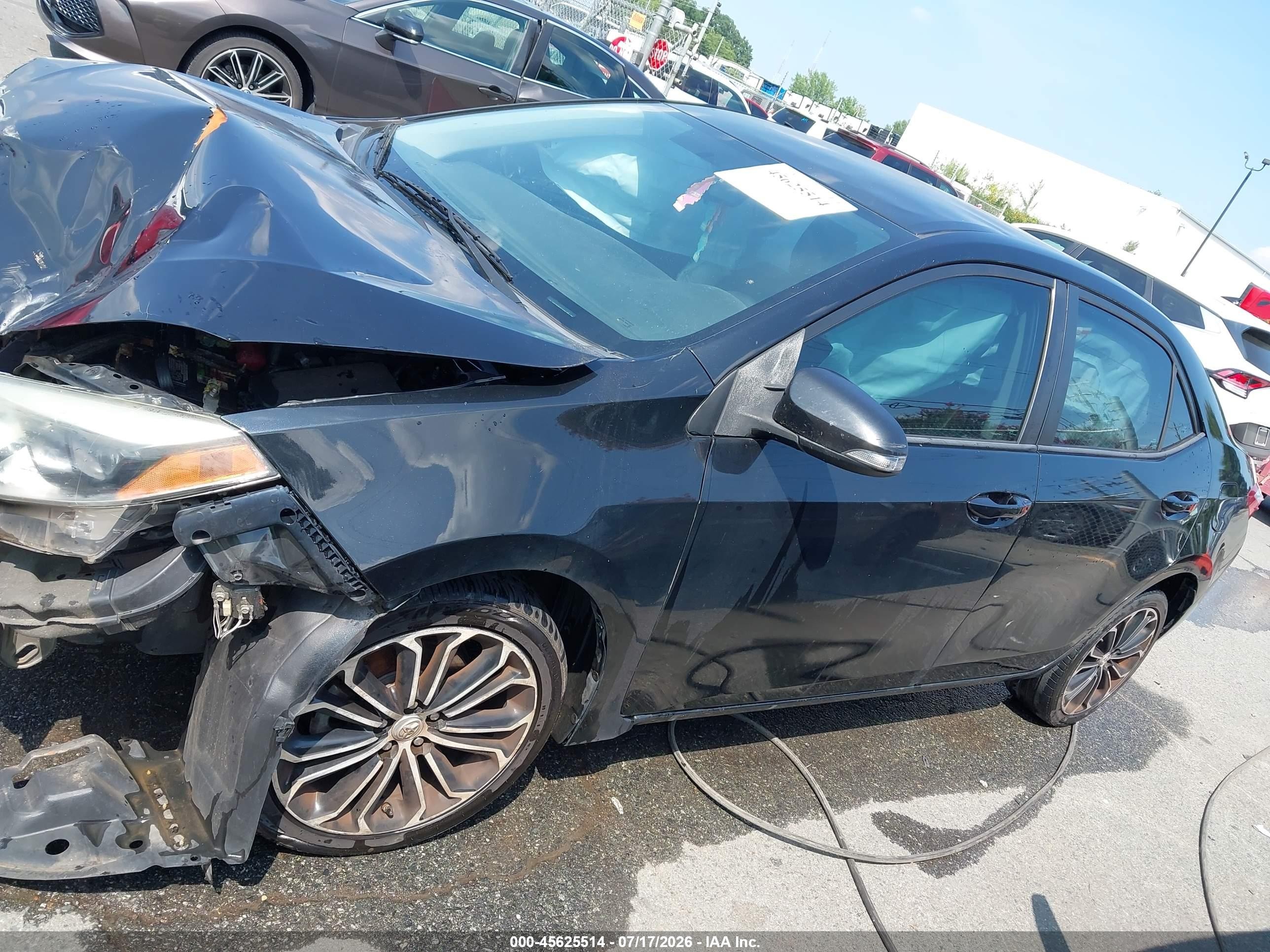 2016 Toyota Corolla S Plus Black vin: 5YFBURHEXGP490478