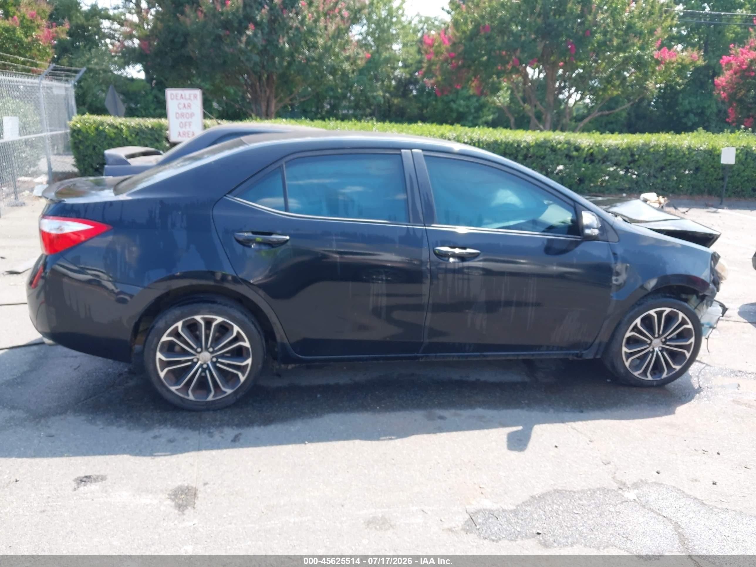 2016 Toyota Corolla S Plus Black vin: 5YFBURHEXGP490478