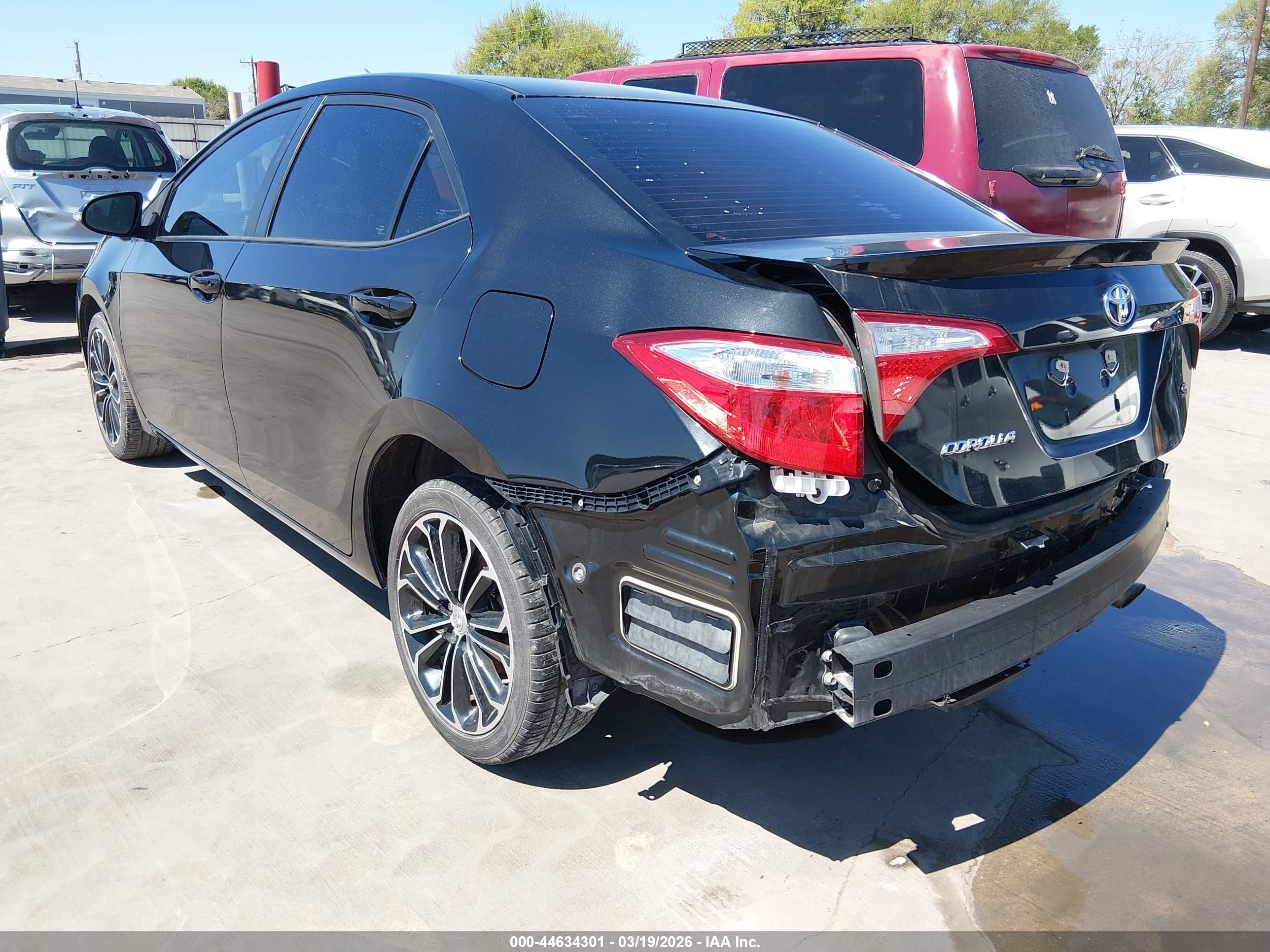 2016 Toyota Corolla S Plus Black vin: 5YFBURHEXGP512821