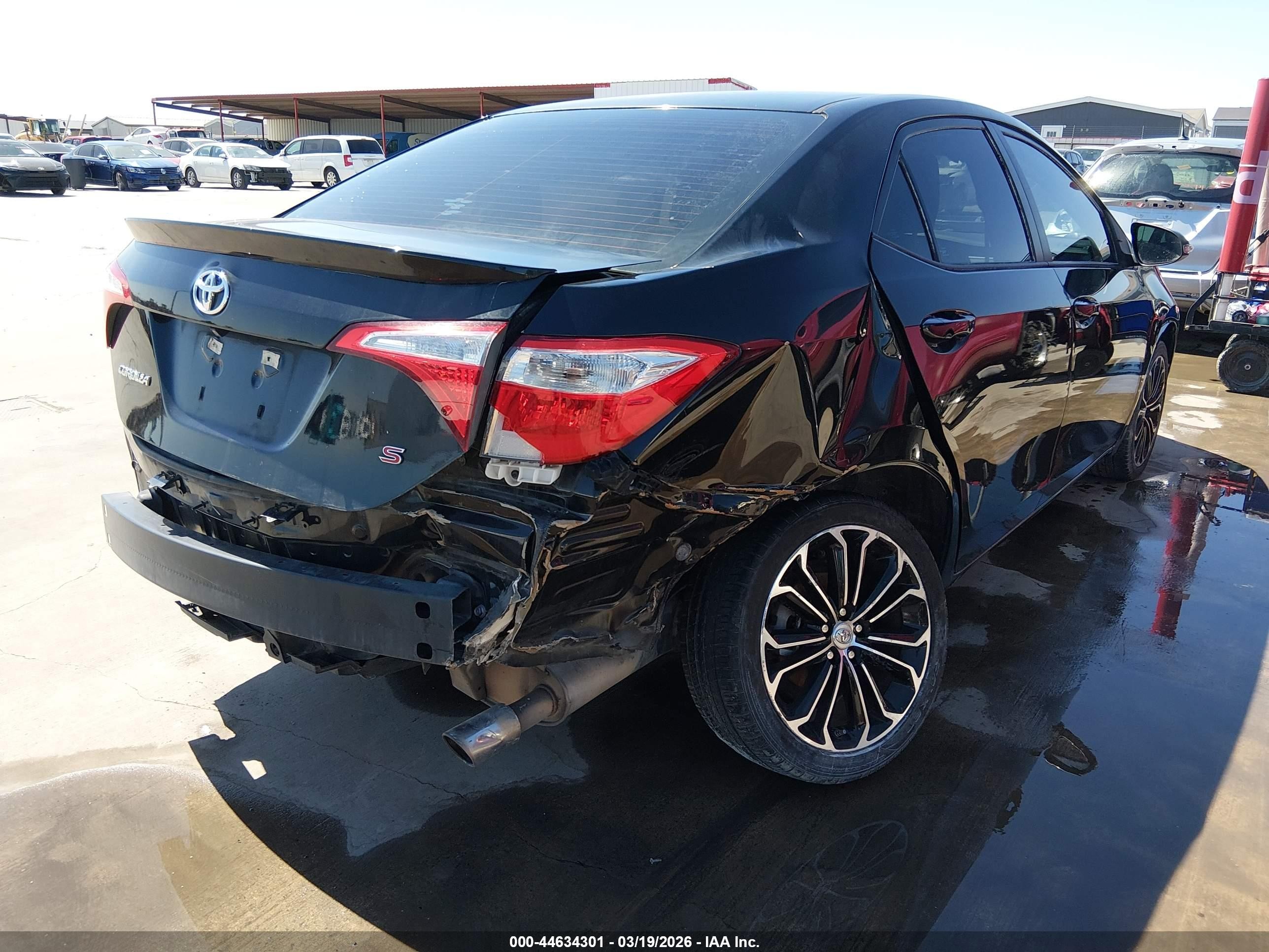 2016 Toyota Corolla S Plus Black vin: 5YFBURHEXGP512821