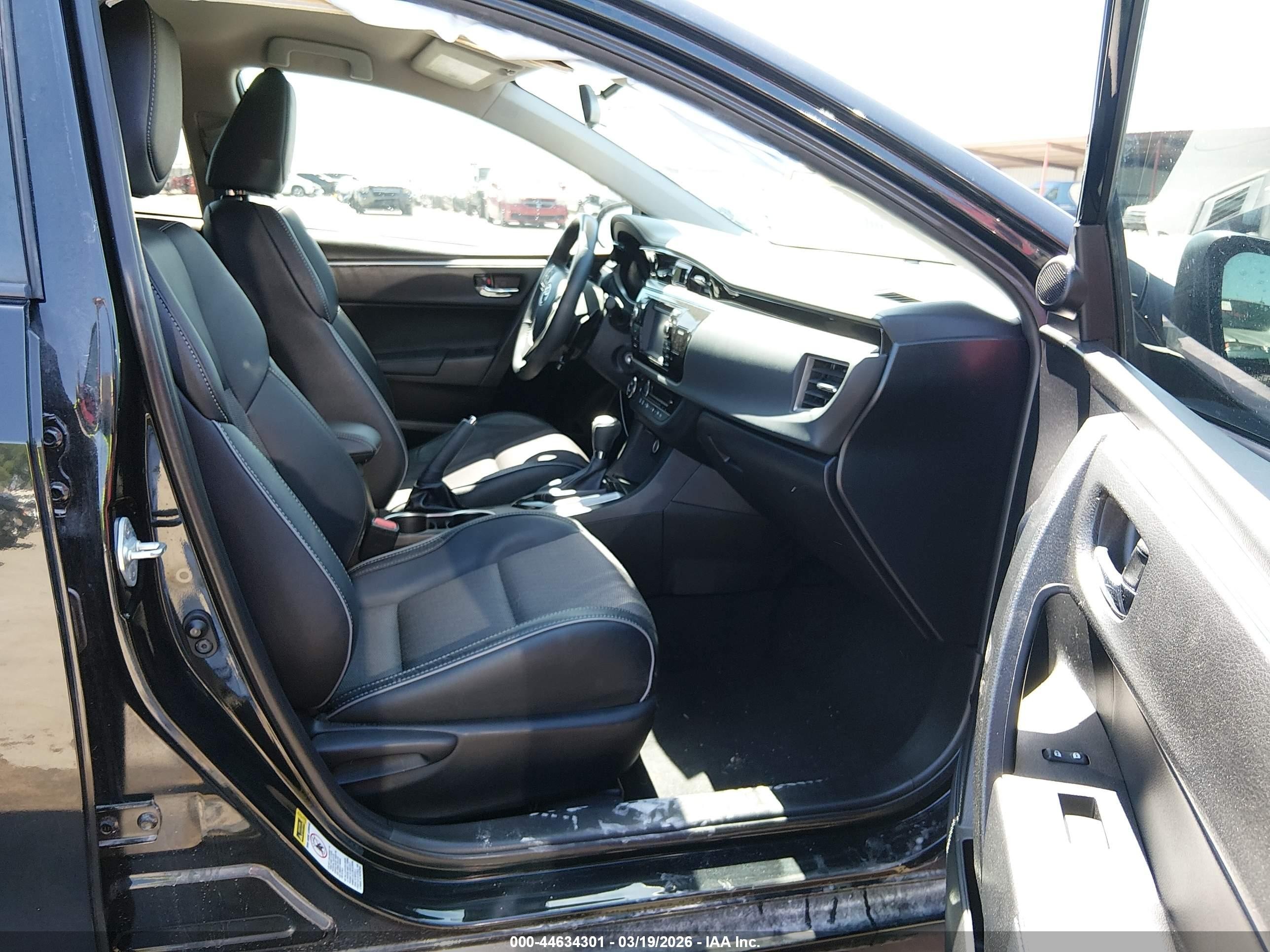 2016 Toyota Corolla S Plus Black vin: 5YFBURHEXGP512821