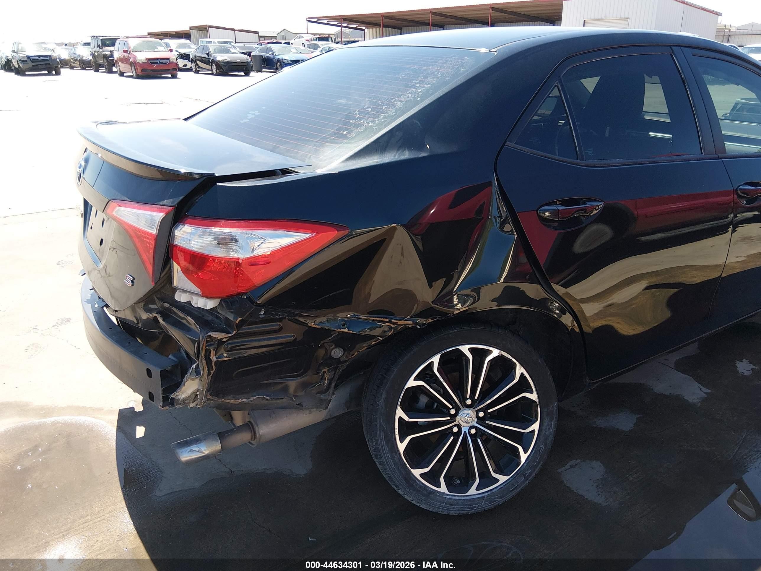2016 Toyota Corolla S Plus Black vin: 5YFBURHEXGP512821
