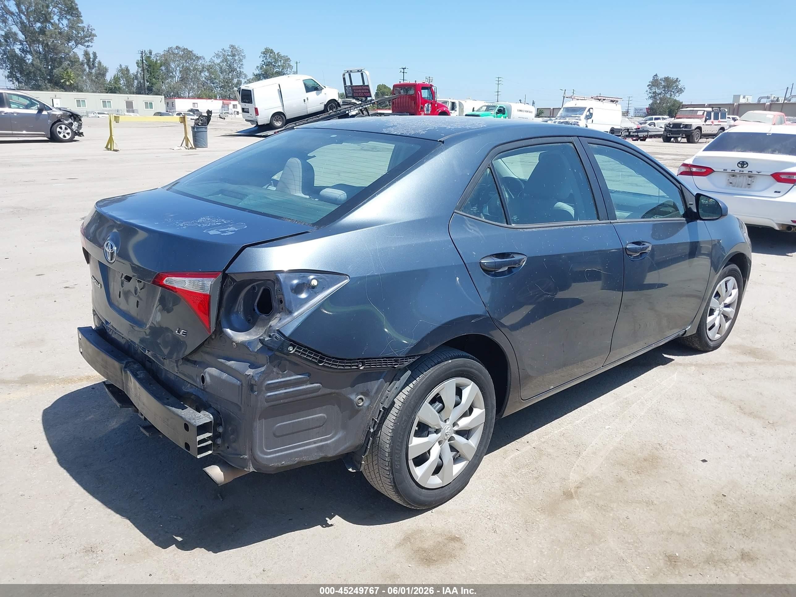 2016 Toyota Corolla Le Gray vin: 5YFBURHEXGP542403