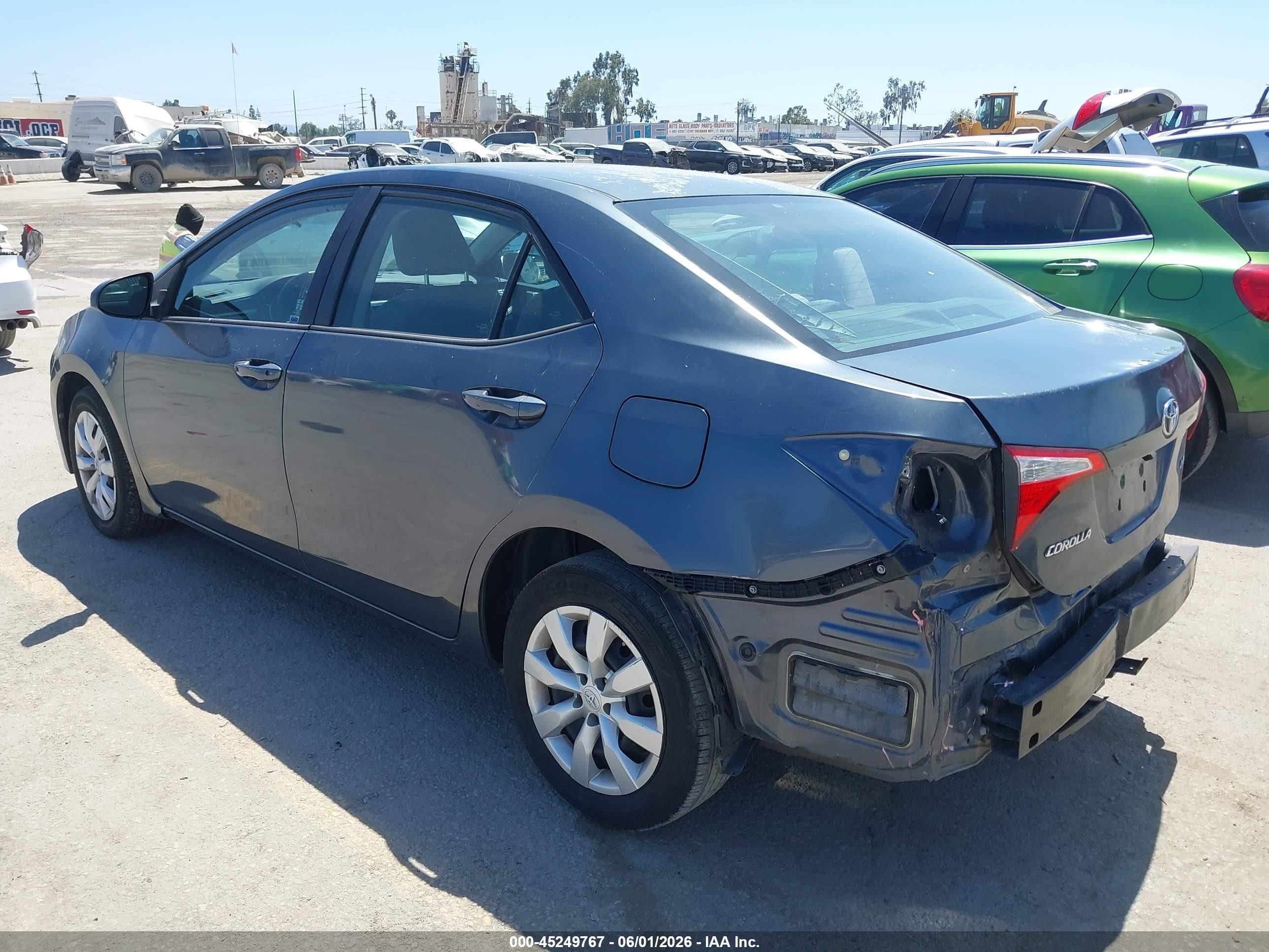 2016 Toyota Corolla Le Gray vin: 5YFBURHEXGP542403