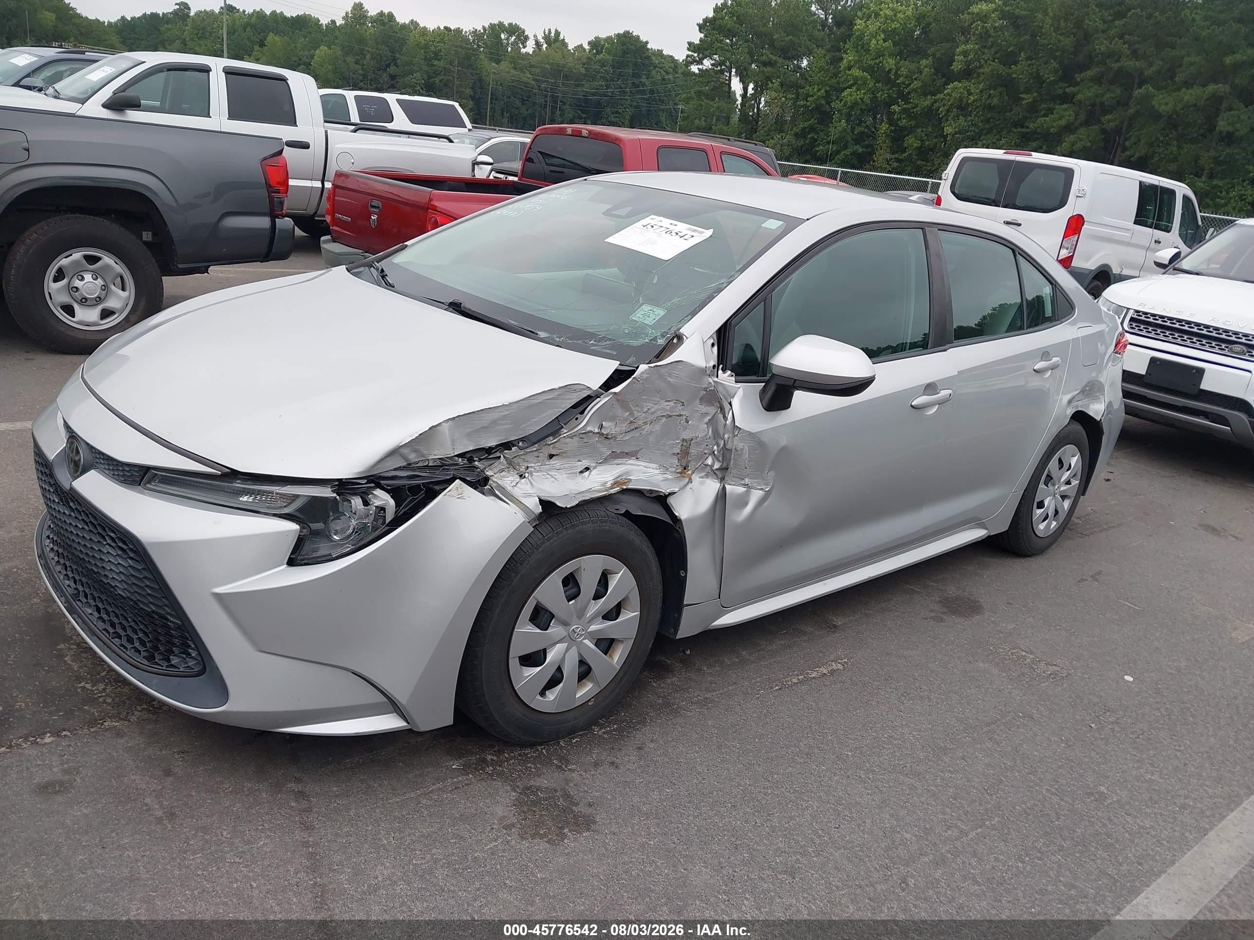 2020 Toyota Corolla L White vin: 5YFDPRAE3LP030437
