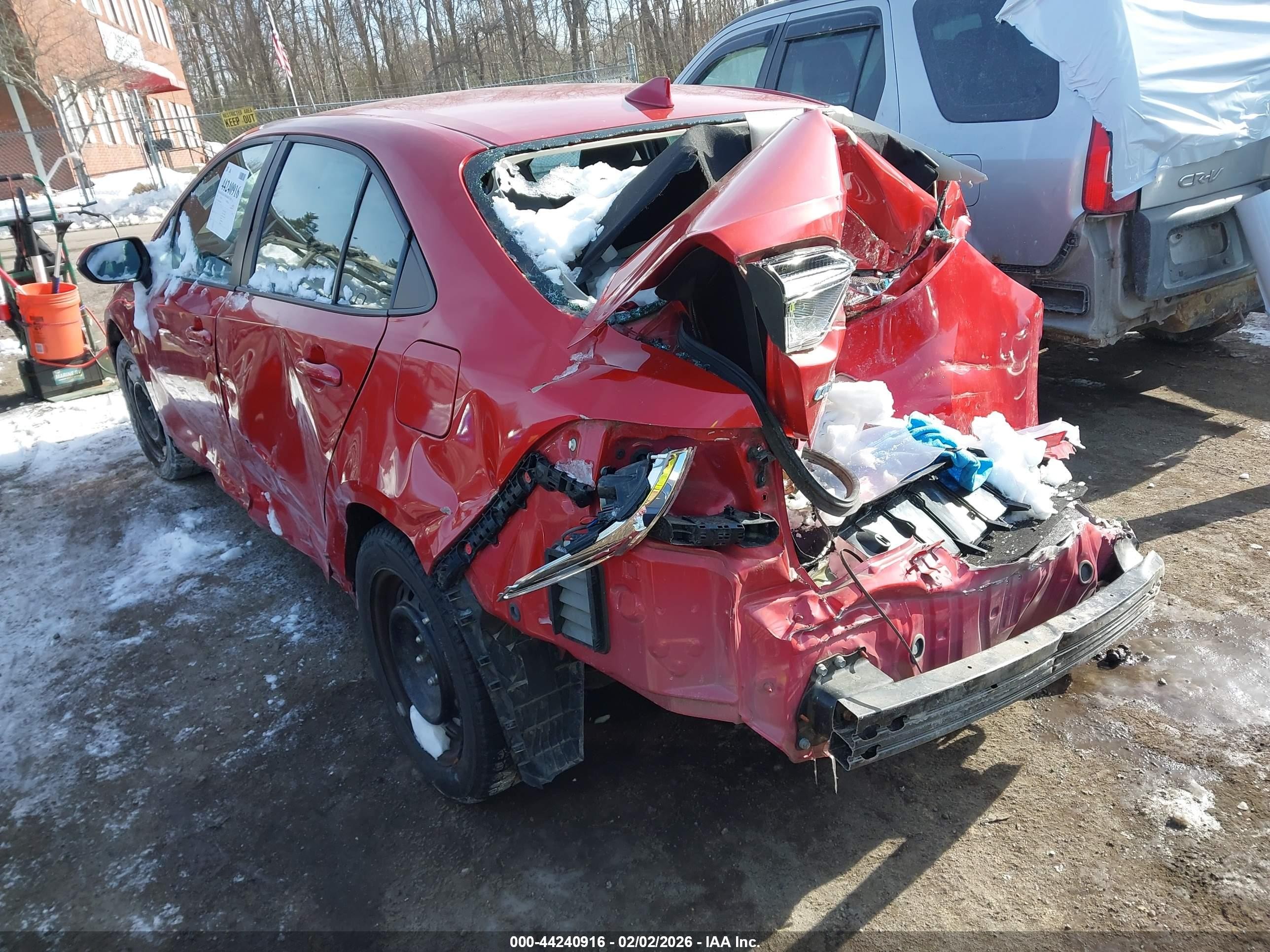 2021 Toyota Corolla Le Red vin: 5YFEPMAE0MP180093