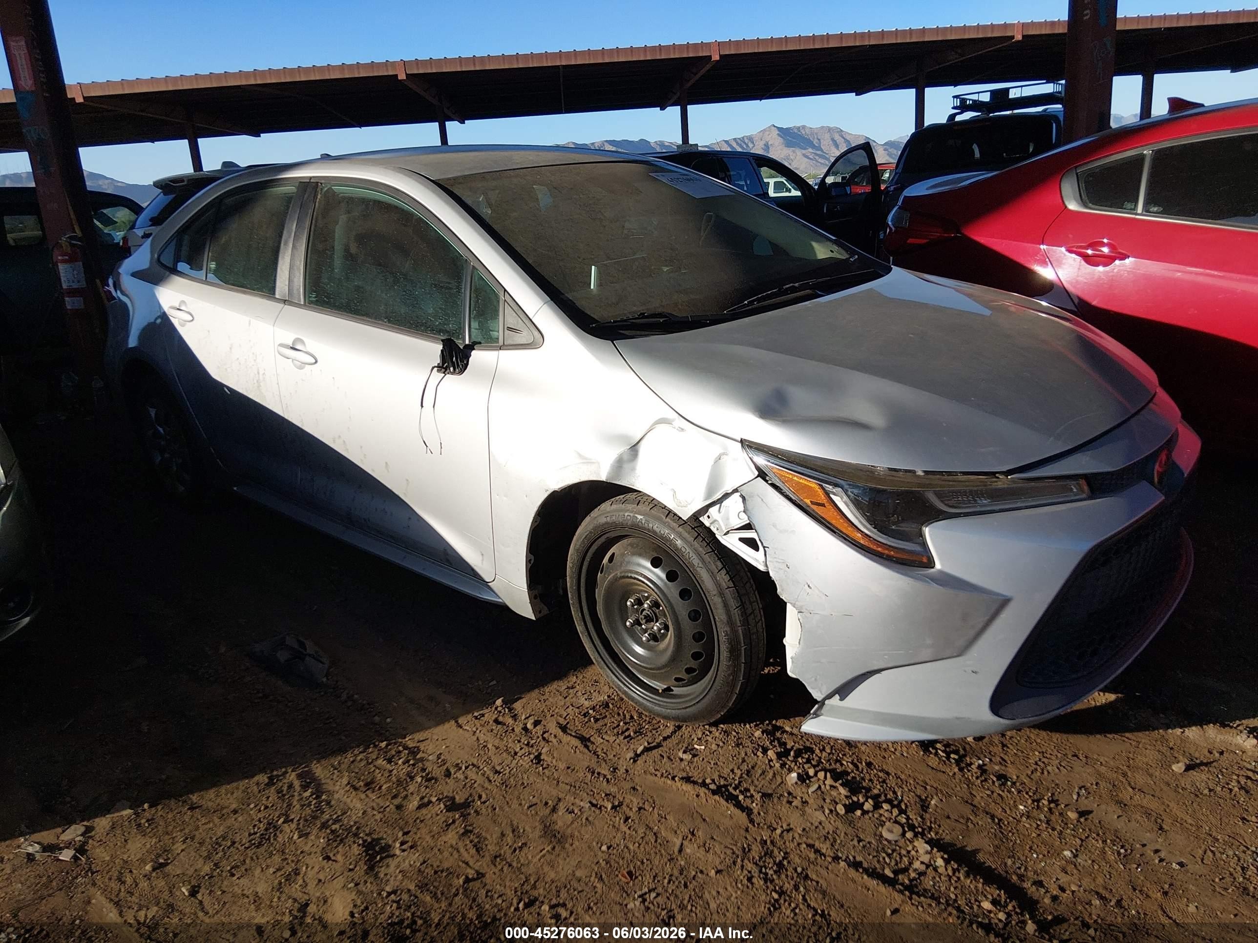 2021 Toyota Corolla Le Серебряный vin: 5YFEPMAE0MP249879