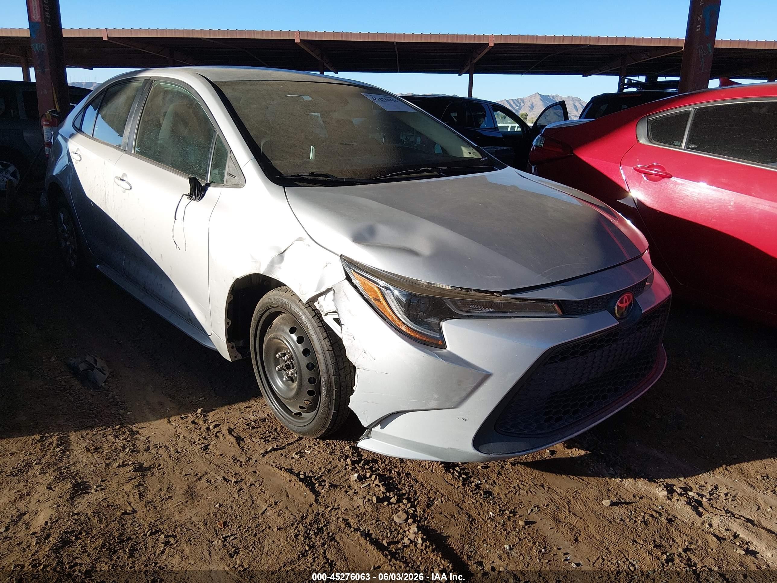 2021 Toyota Corolla Le Серебряный vin: 5YFEPMAE0MP249879