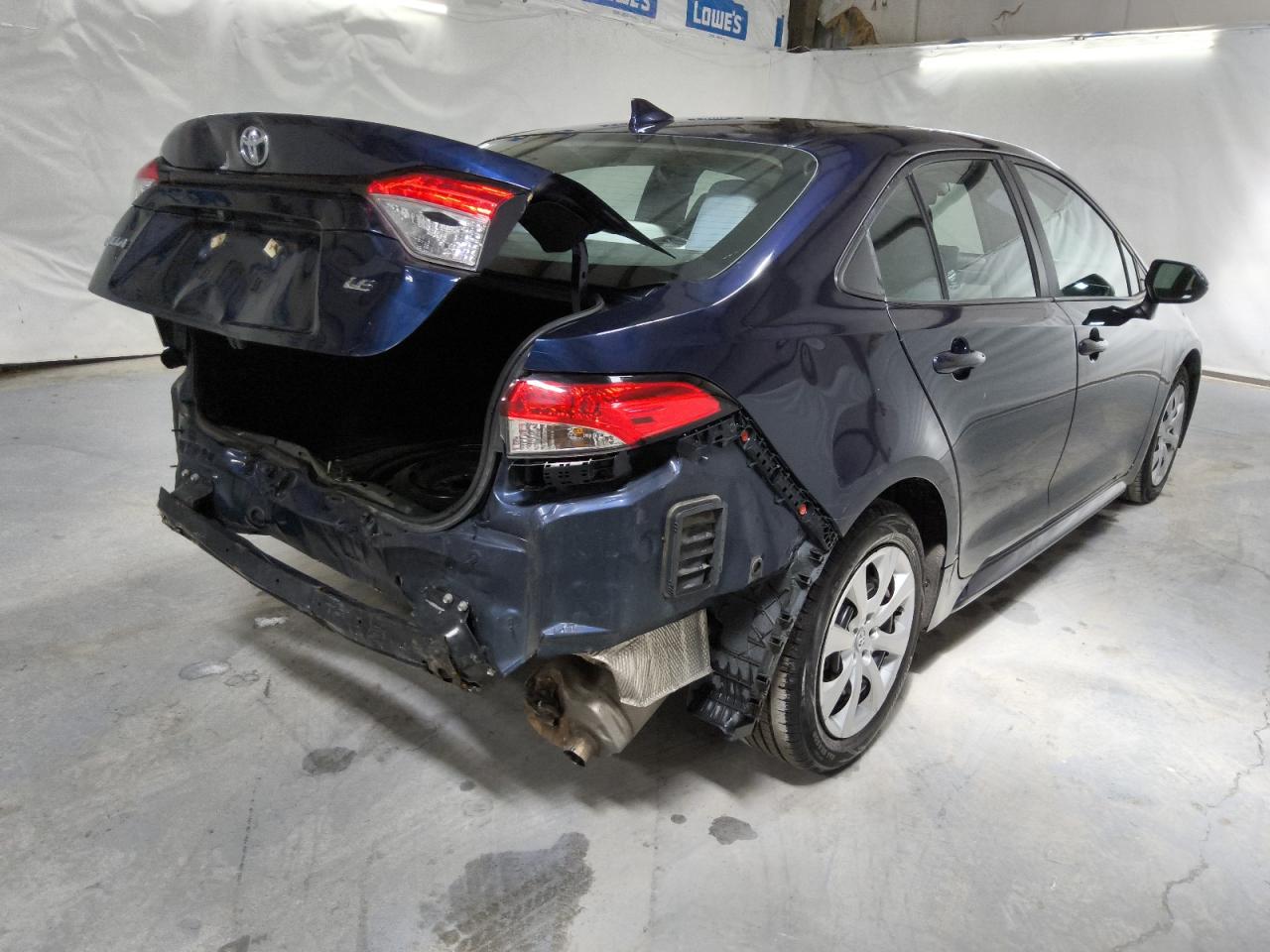 2022 Toyota Corolla Le Blue vin: 5YFEPMAE1NP385049 Damage: Exhaust, Broken, Replacement Required