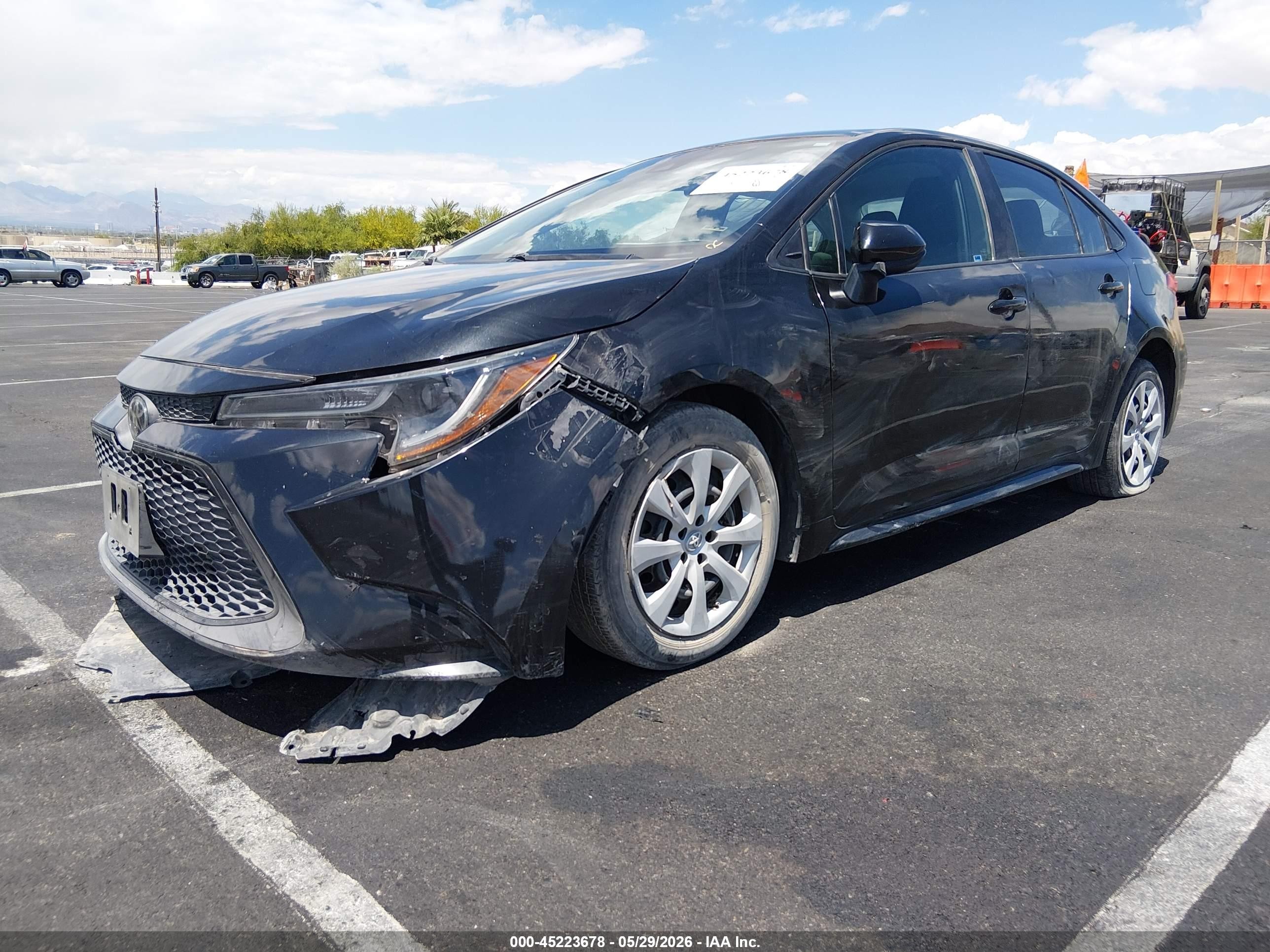 2021 Toyota Corolla Le Black vin: 5YFEPMAE5MP237808