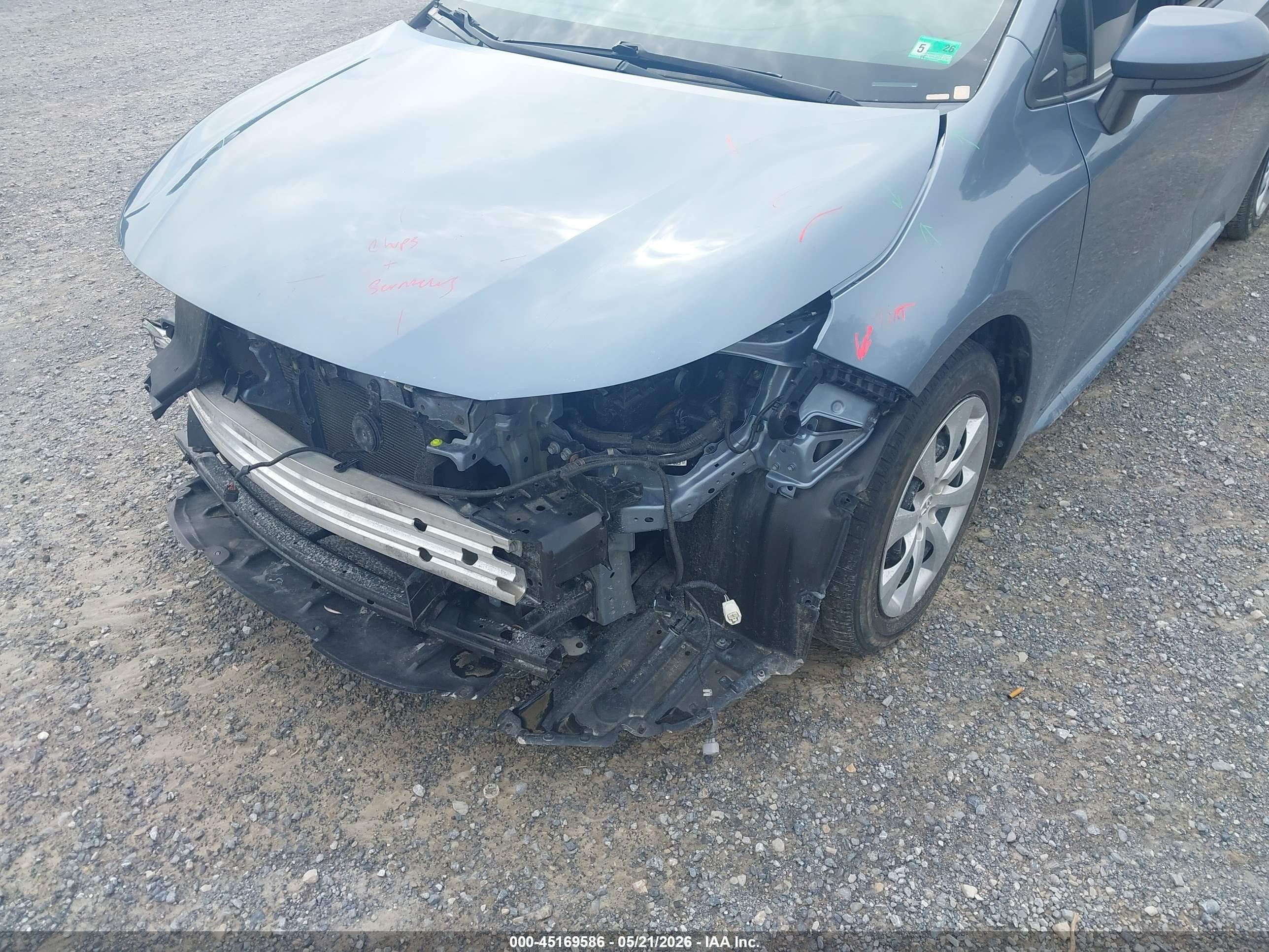 2021 Toyota Corolla Le Blue vin: 5YFEPMAE6MP213954