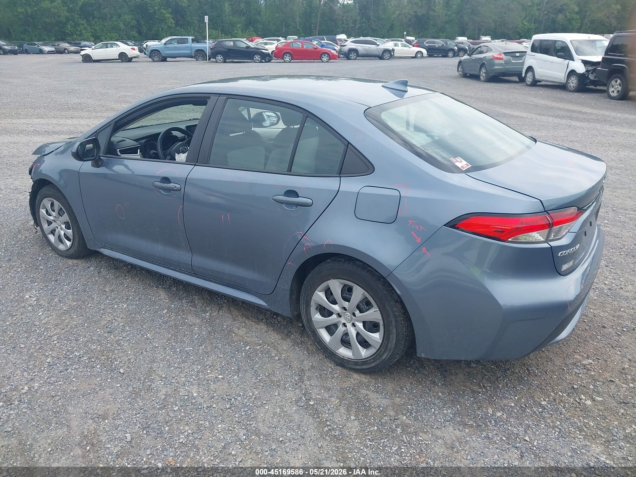 2021 Toyota Corolla Le Blue vin: 5YFEPMAE6MP213954