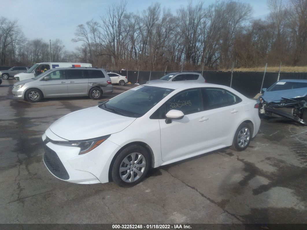 2022 Toyota Corolla Le White vin: 5YFEPMAE6NP273475