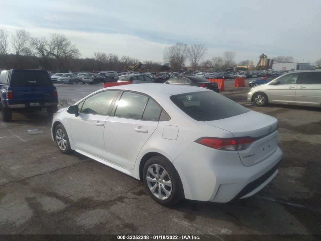 2022 Toyota Corolla Le White vin: 5YFEPMAE6NP273475